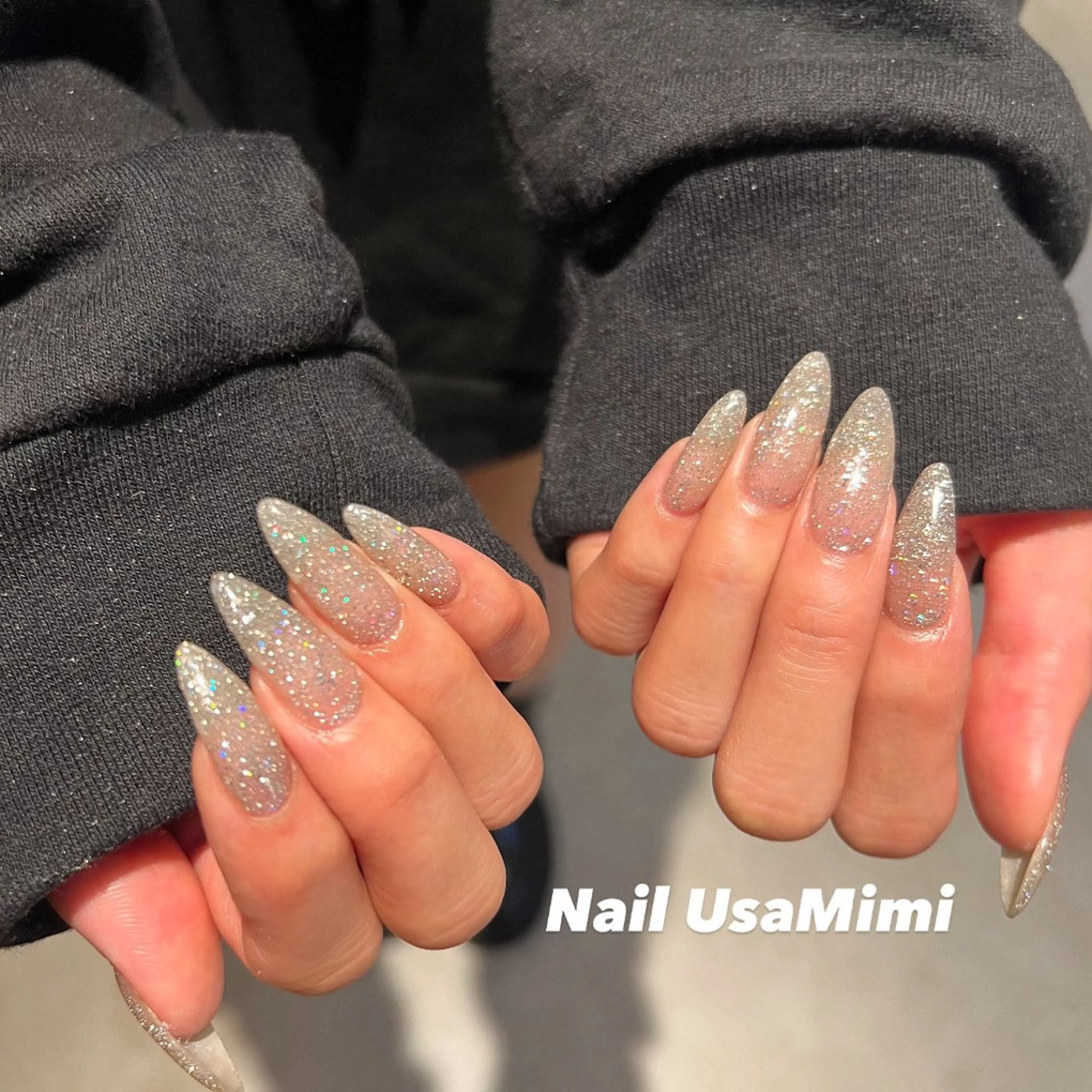 ネイル アートネイル オーロラネイル チークネイル フラッシュネイル フレンチネイル ハンドネイル 本町NailUsa Mimi RIKOのネイルデザイン