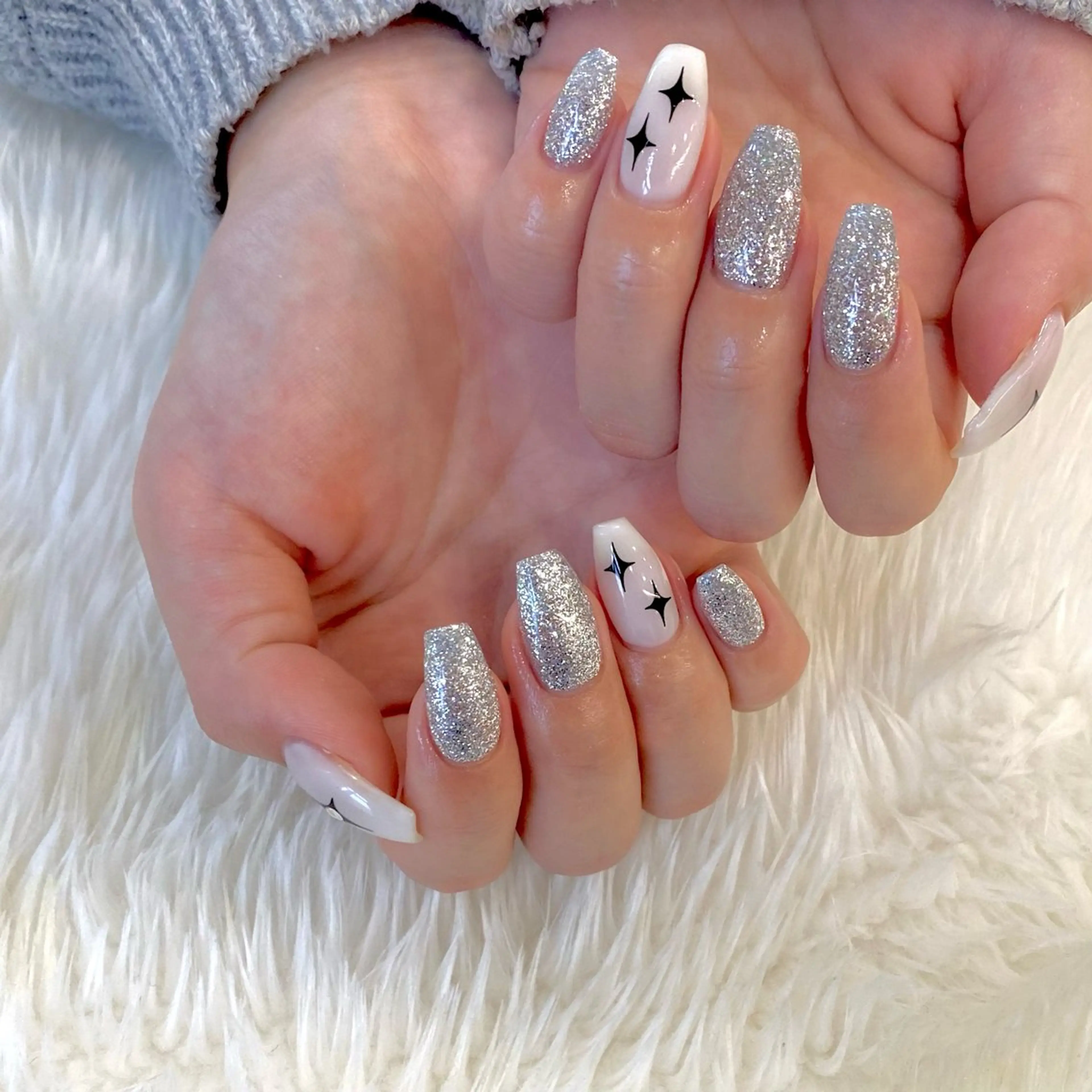 ネイル フラッシュネイル ジェルネイル キラキラネイル ラメ(グリッター) 持ち込み Nailsalon Merci所属・Merci momoのネイルデザイン