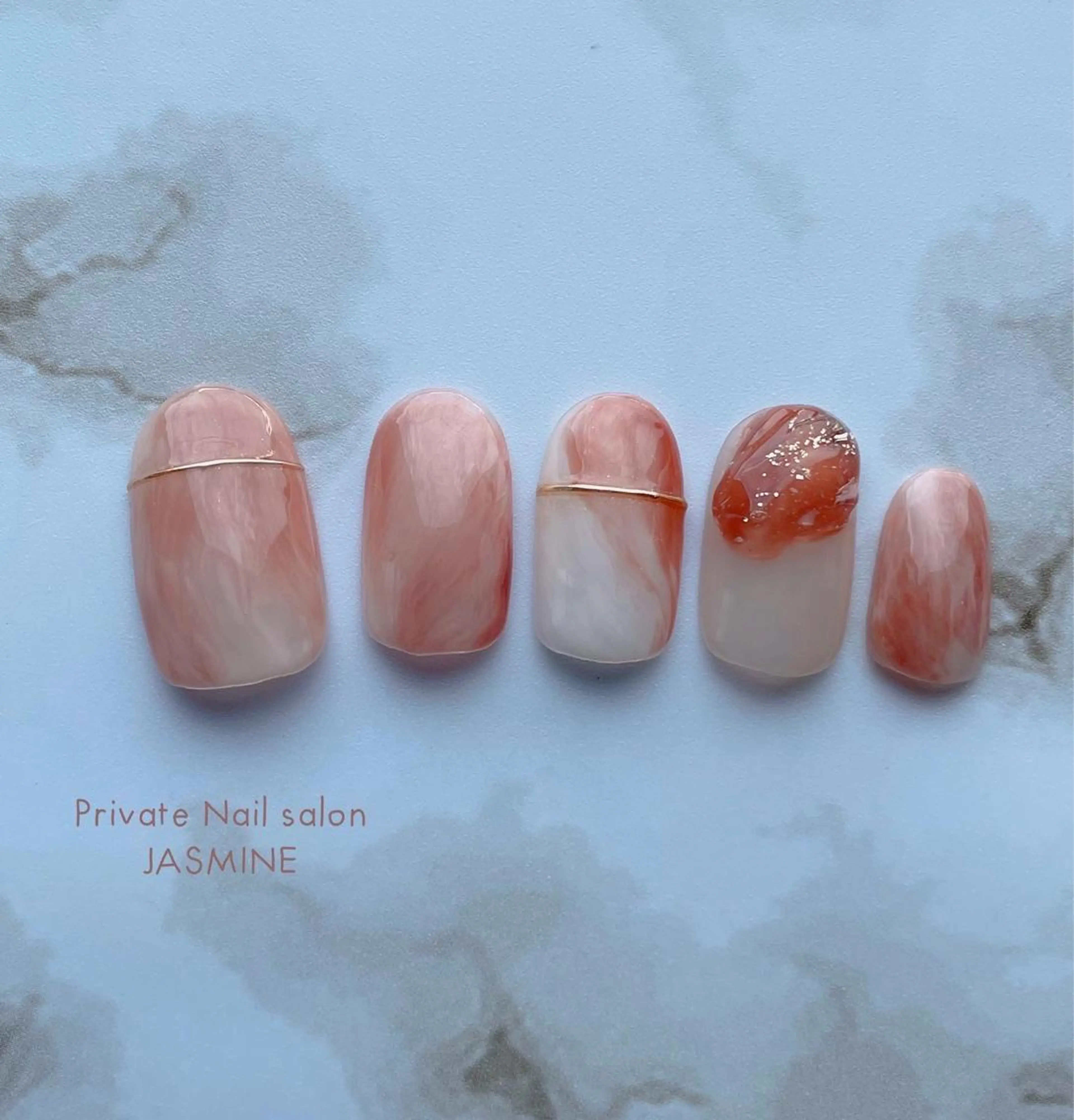 ネイル ミラーネイル ぷっくりネイル Nail salon JASMINEのネイルデザイン