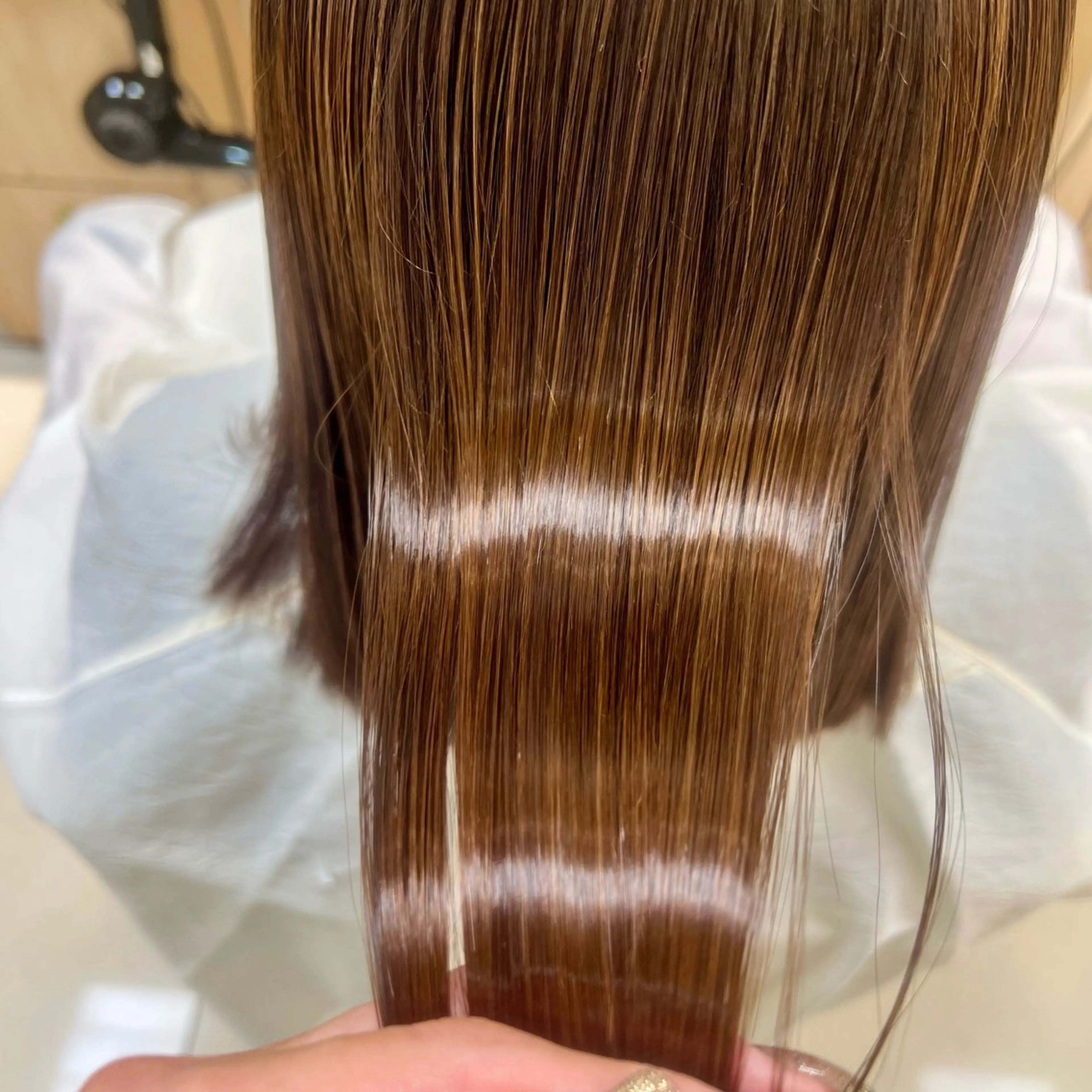 ロング パーマ カット 縮毛矯正 トリートメント 店長ハイトーンカラー 柞山史奈のヘアスタイル