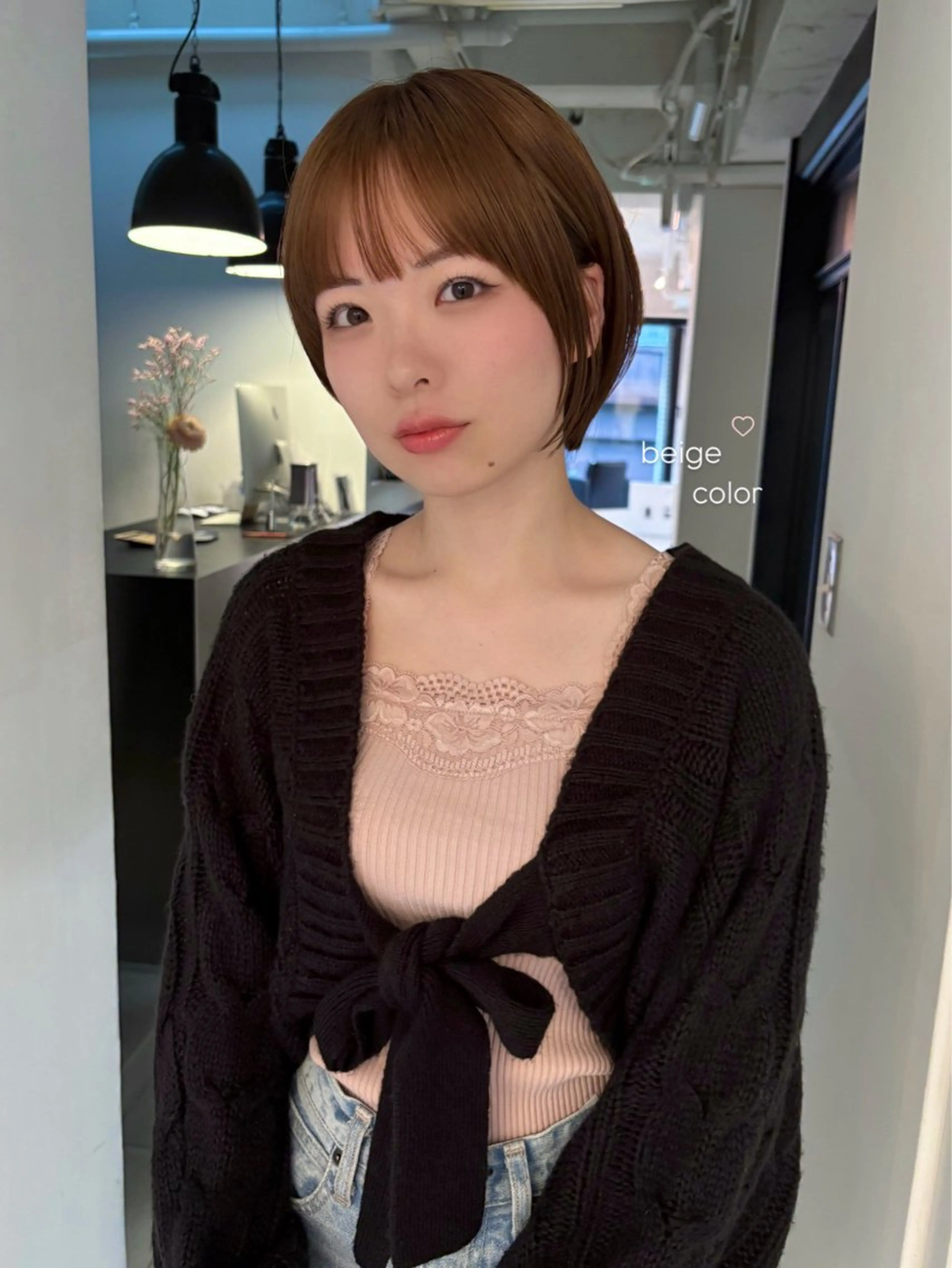 ショート riria/ボブ /ブラウンカラー🎀のヘアスタイル