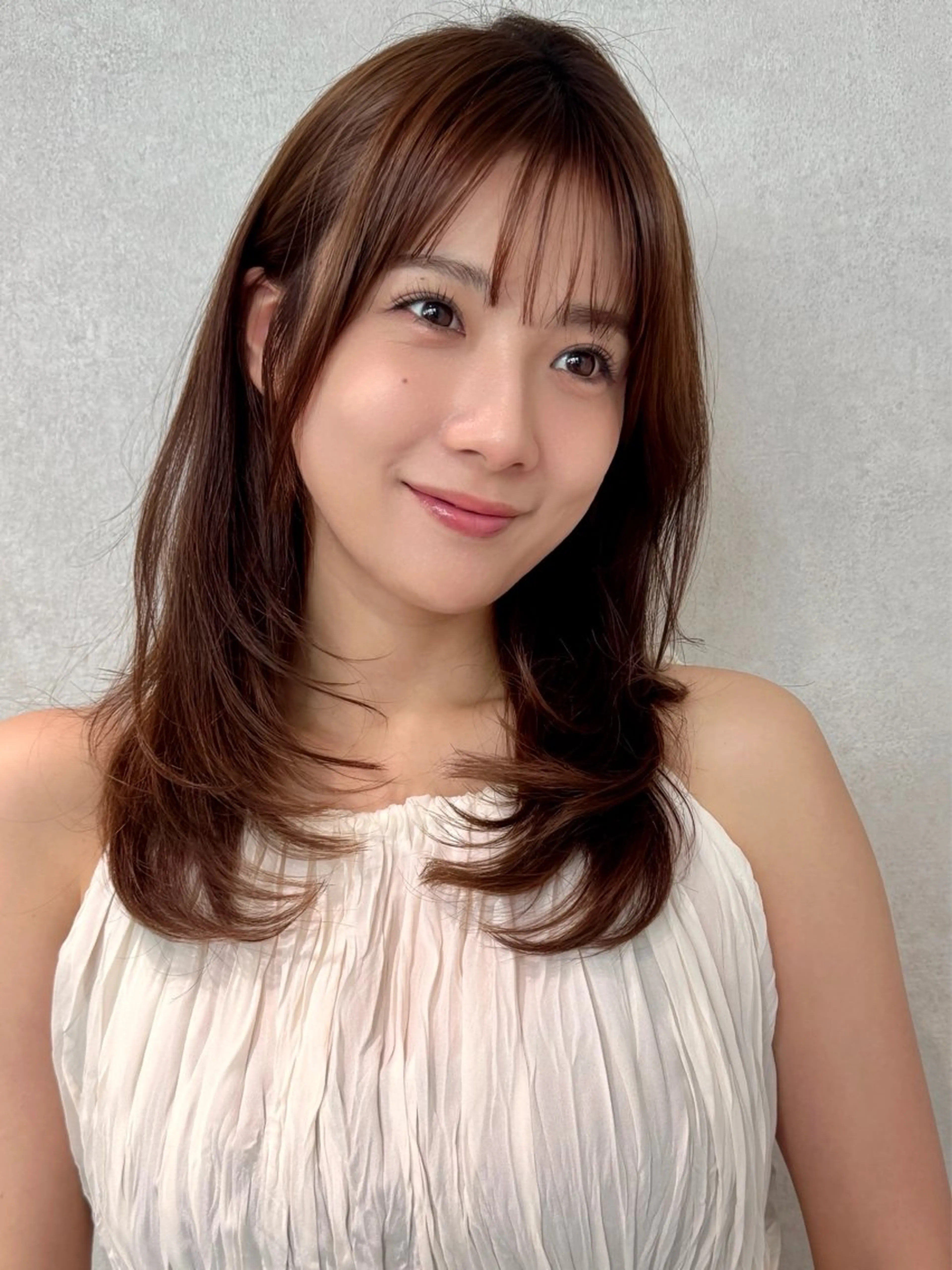 セミロング カット 🔮韓国スタイル/艶 カラー/あやか🔮のヘアスタイル