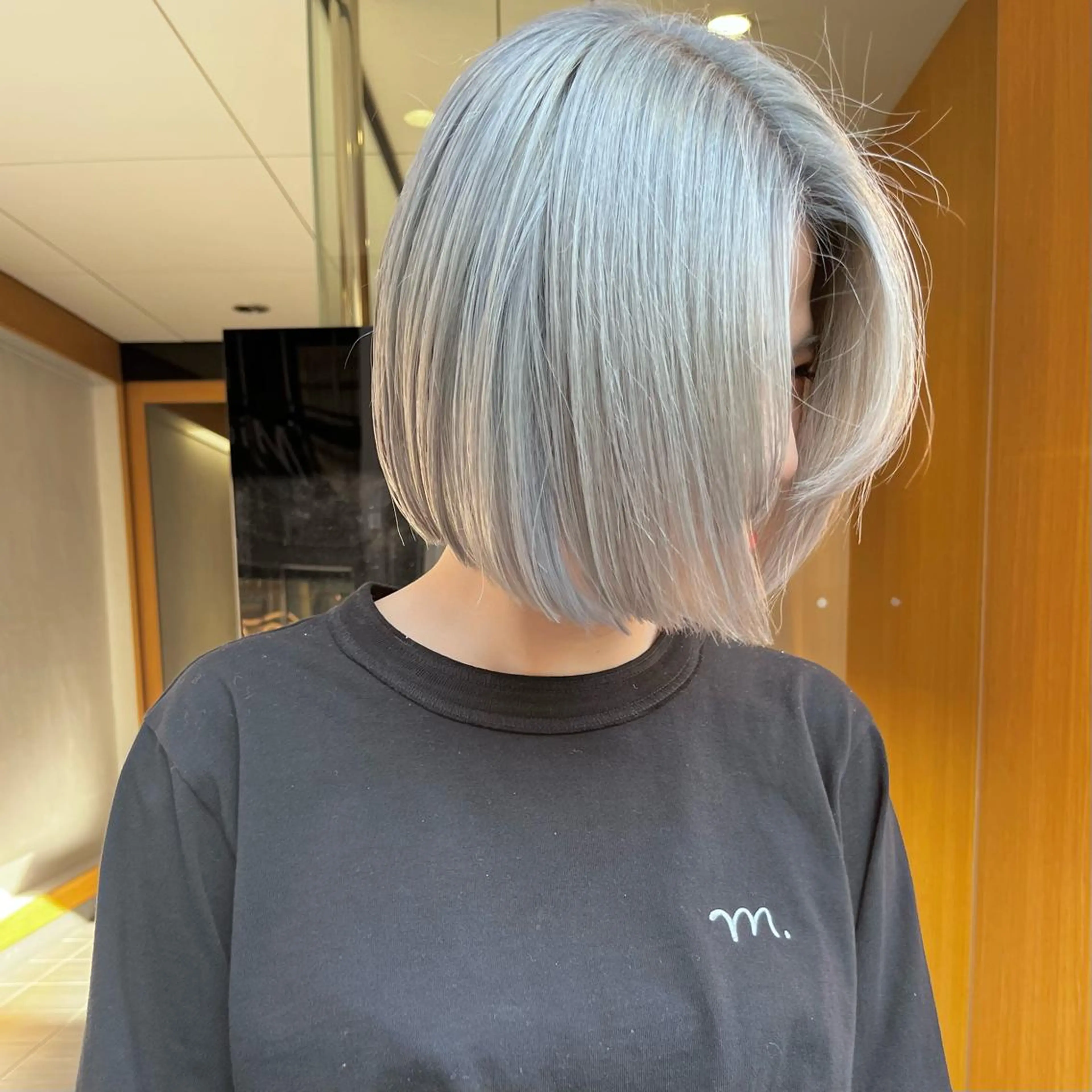 ミディアム カット ヘアカラー トリートメント ras hairdesign所属・心斎橋 ママ美容師 笹 友加里のヘアスタイル