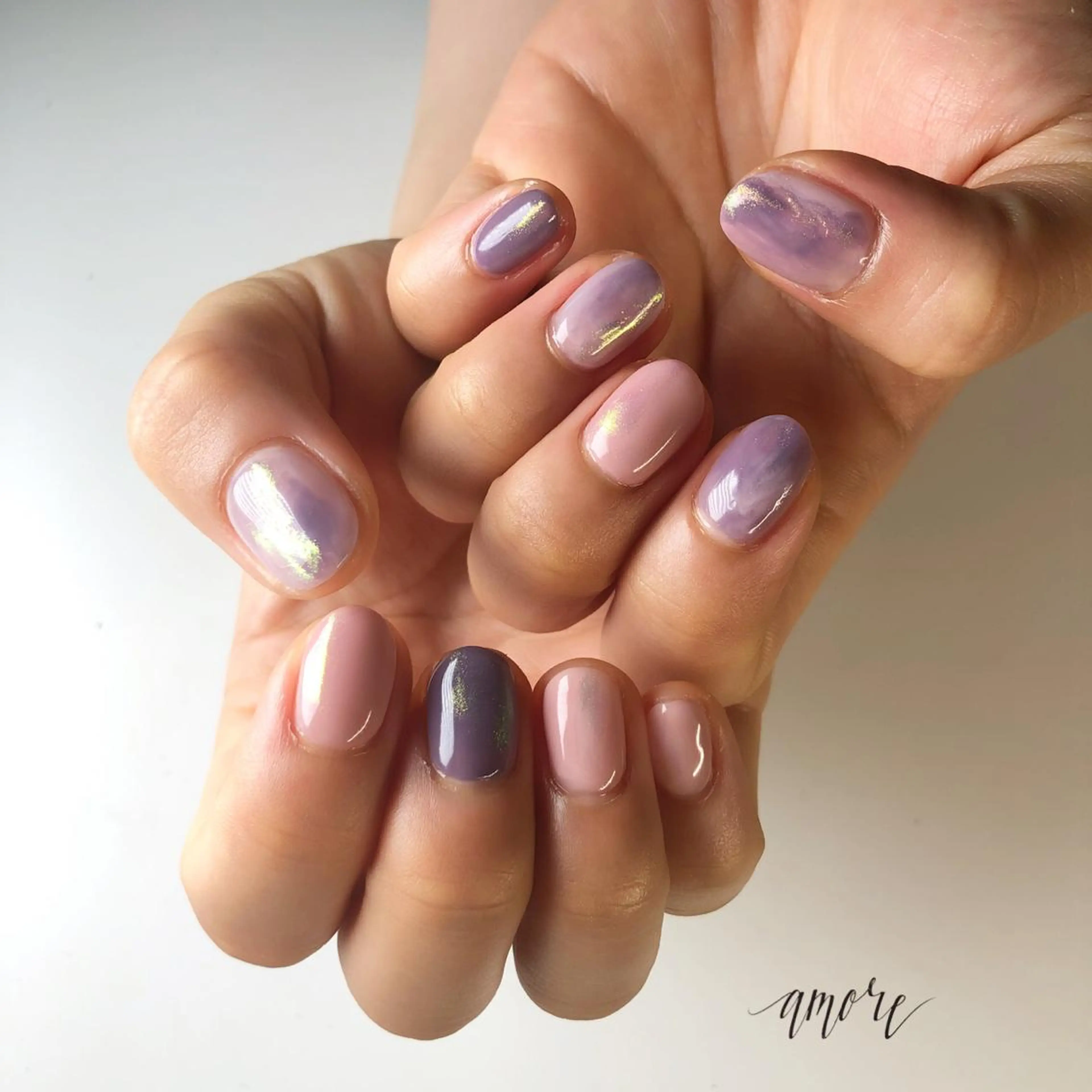 ネイル ジェルネイル ミラーネイル ニュアンスネイル 春ネイル You kyehwaのネイルデザイン