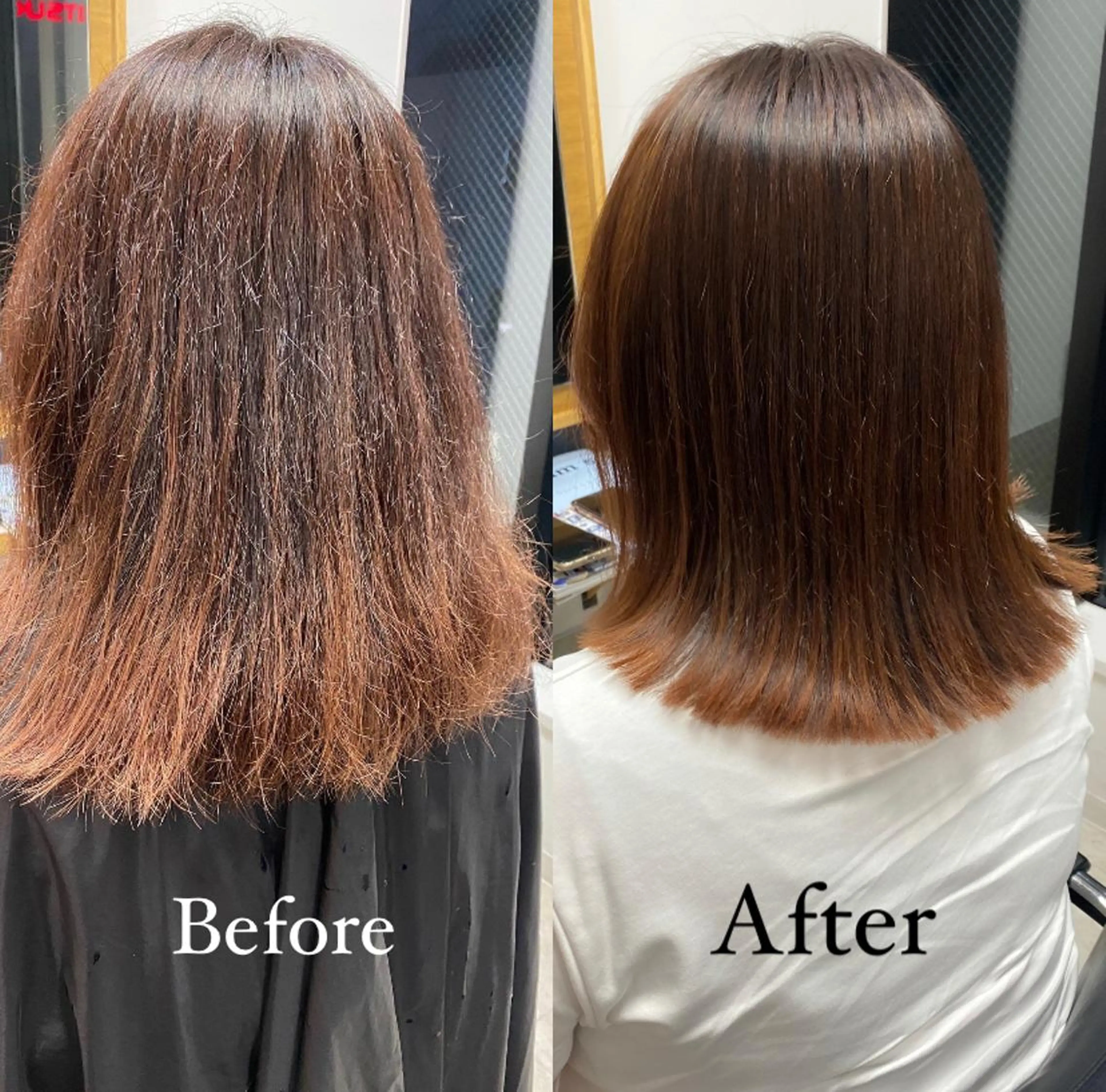 ミディアム パーマ ストレートパーマ THE DAY所属・AKI HASHIMOTOのヘアスタイル