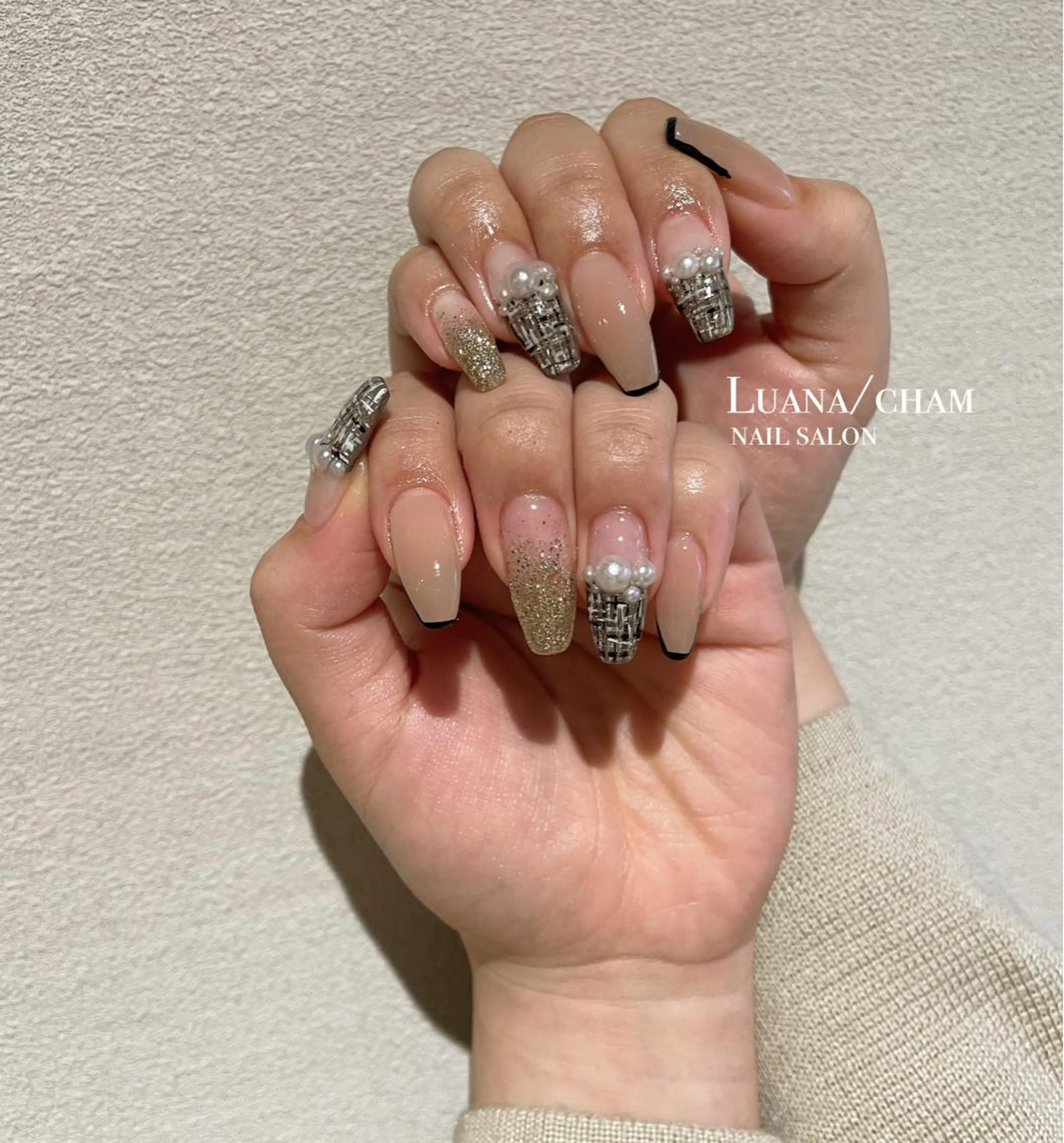 ロング ネイル ハンドネイル nail salon neigeのネイルデザイン