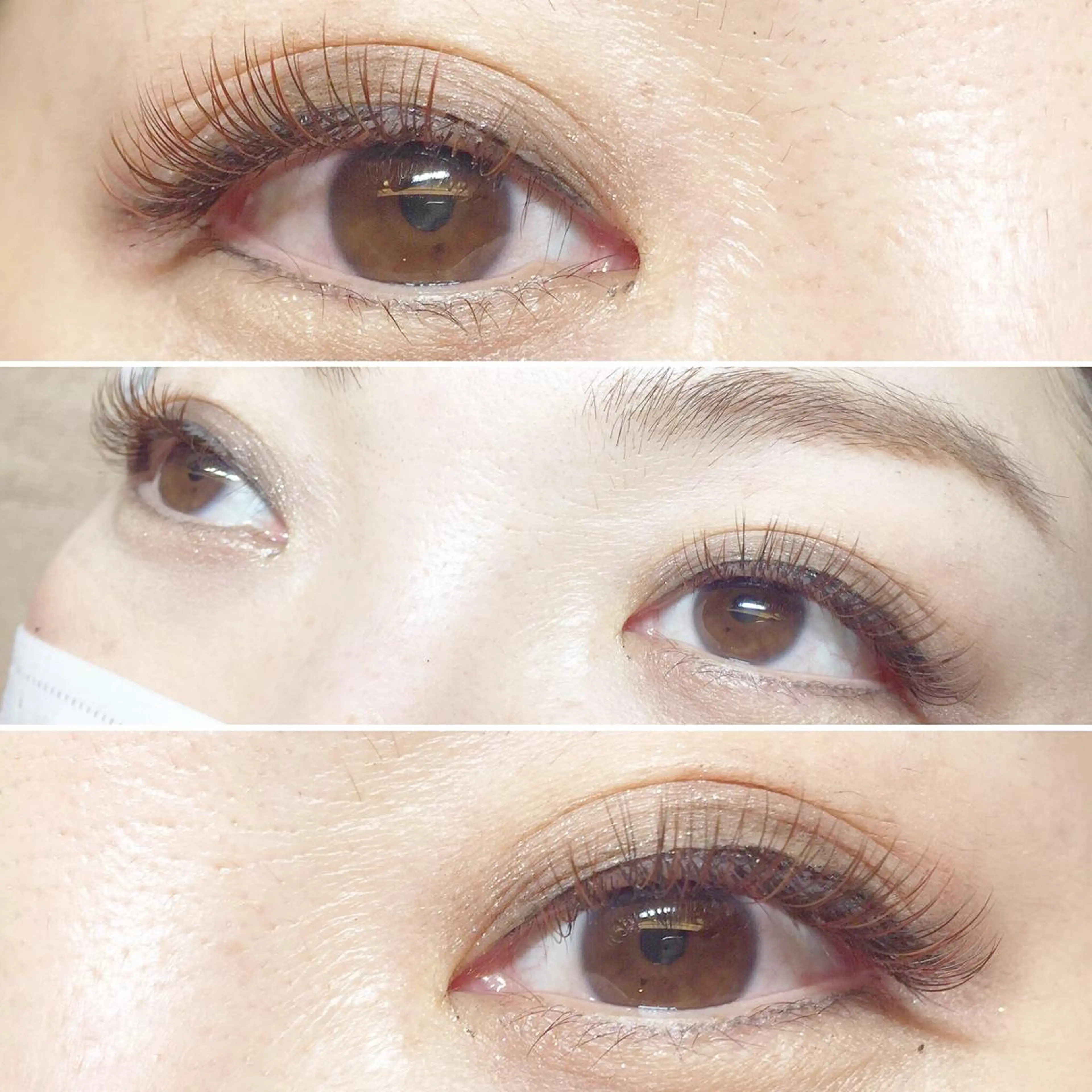 カラー マツエク・マツパ 黒髪 ブラウンカラー レッドカラー Cカール カラーマツエク Limalima所属・まつ毛と眉毛の専門店 Limalima🌿のマツエク・マツパデザイン