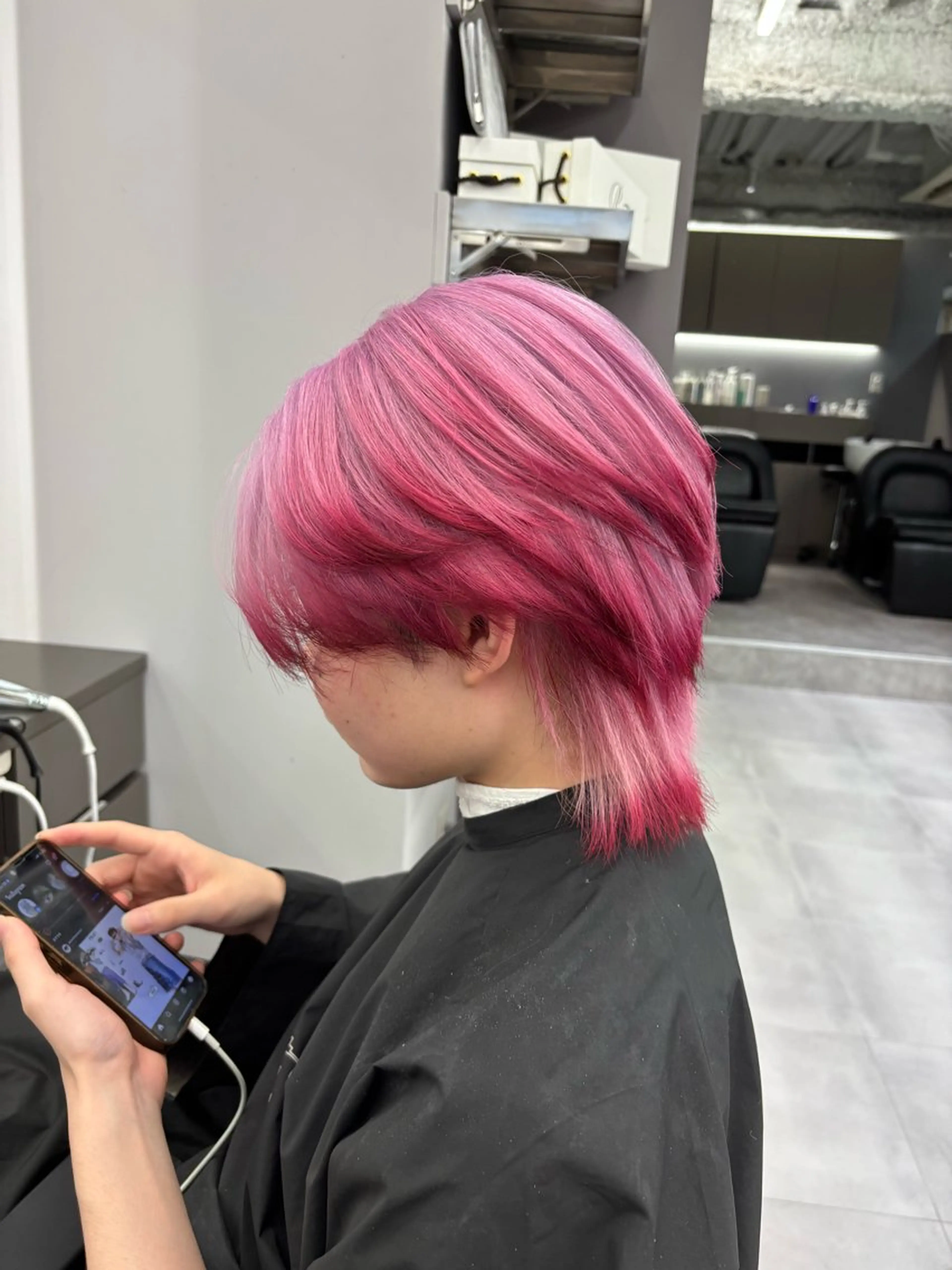 ミディアム カラー ブロンド デザインカラー ヘアカラー 名古屋／デザイン／ ブリーチ/松井亮磨のヘアスタイル