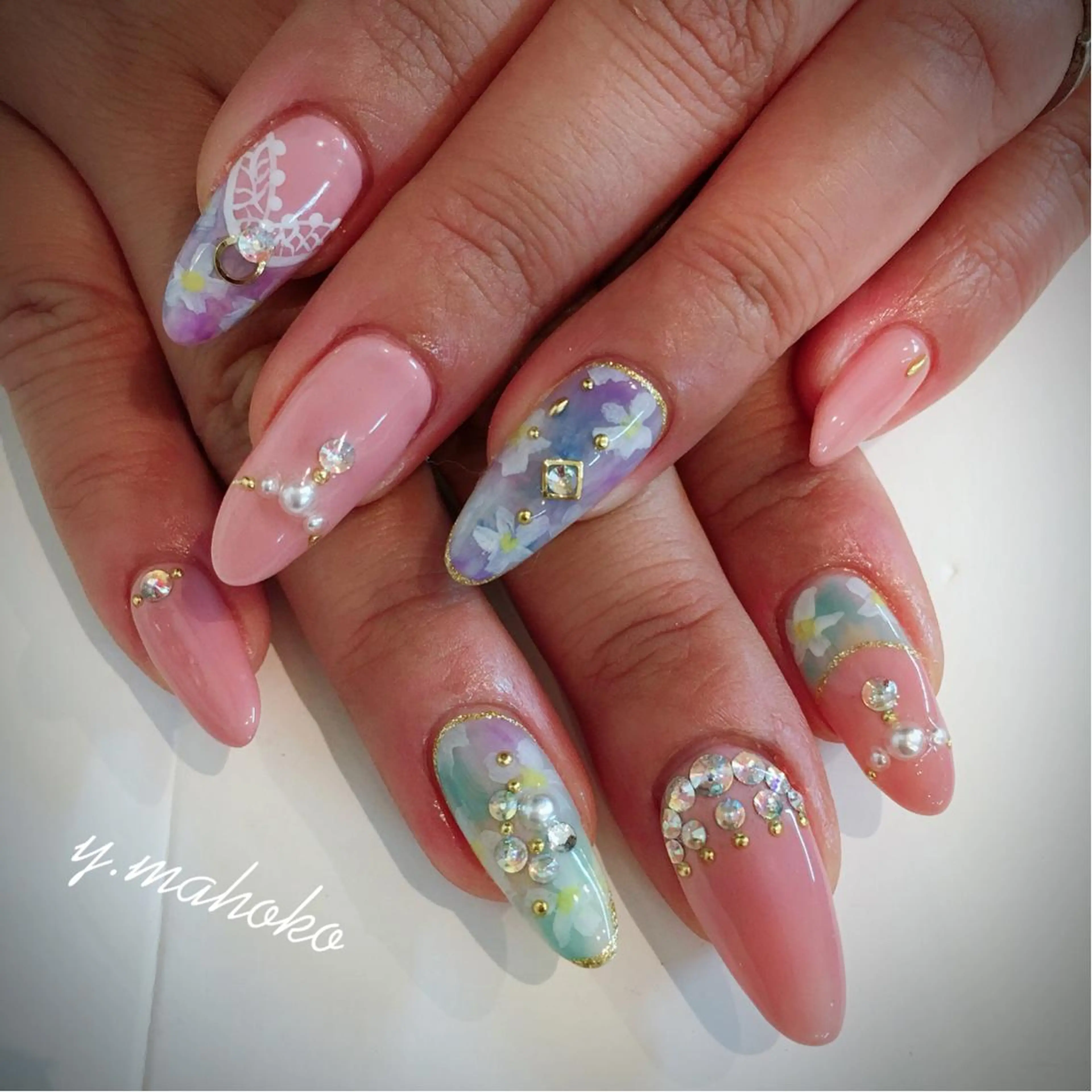 ネイル She nail studio 原宿所属・パラジェル有/ スカルプ/mahoのネイルデザイン