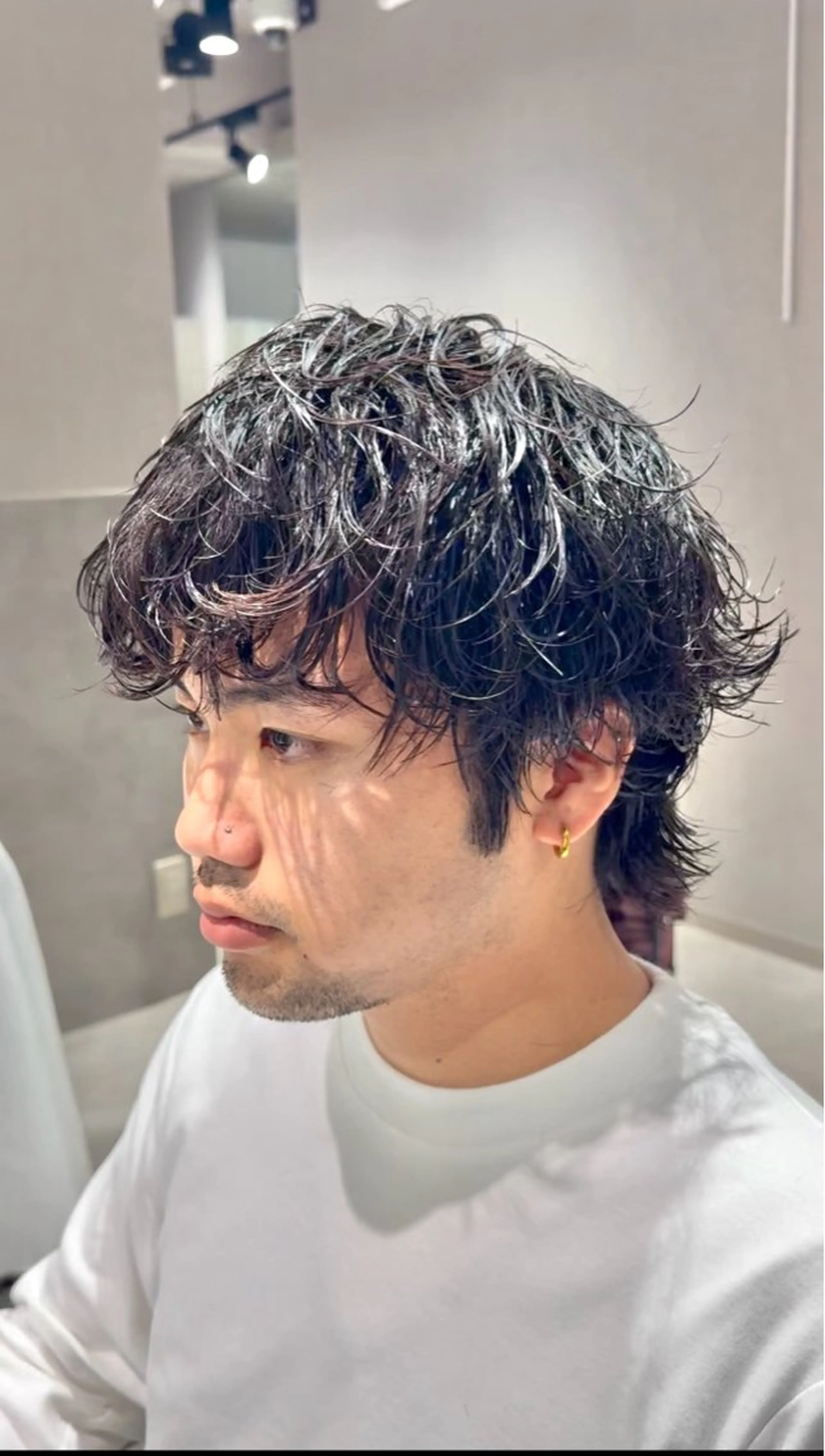 ショート パーマ メンズ メンズパーマ メンズウルフカット ウルフカット スパイラルパーマ カット パーマ メンズパーマ職人 パーマ🔥ritaのヘアスタイル