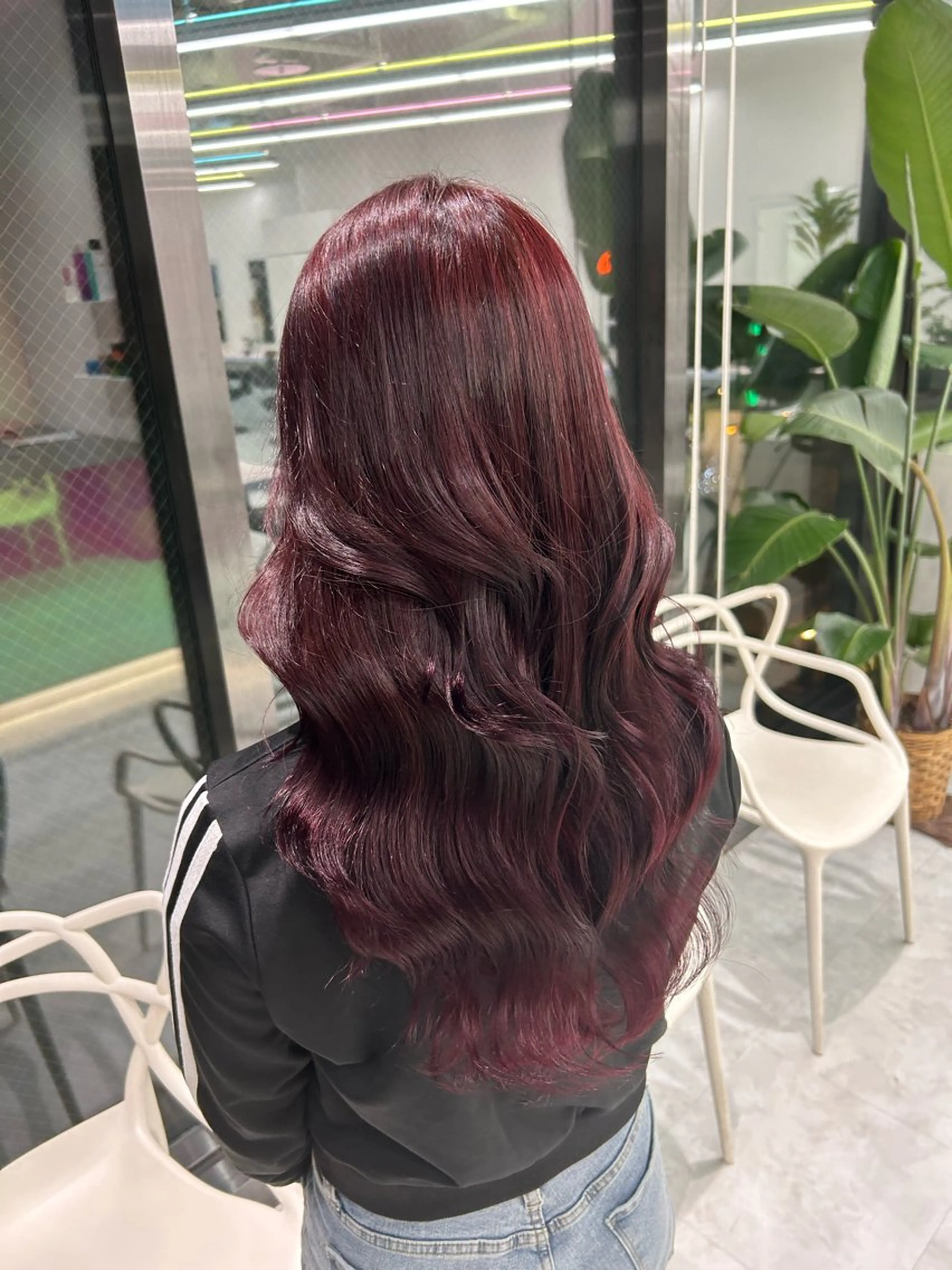 ロング カラー ヘアアレンジ ブリーチ ブリーチなしカラー レッドカラー 韓国風ヘア レイヤーカット カット ヘアカラー ブリーチなしの達人 🇰🇷KAITOのヘアスタイル