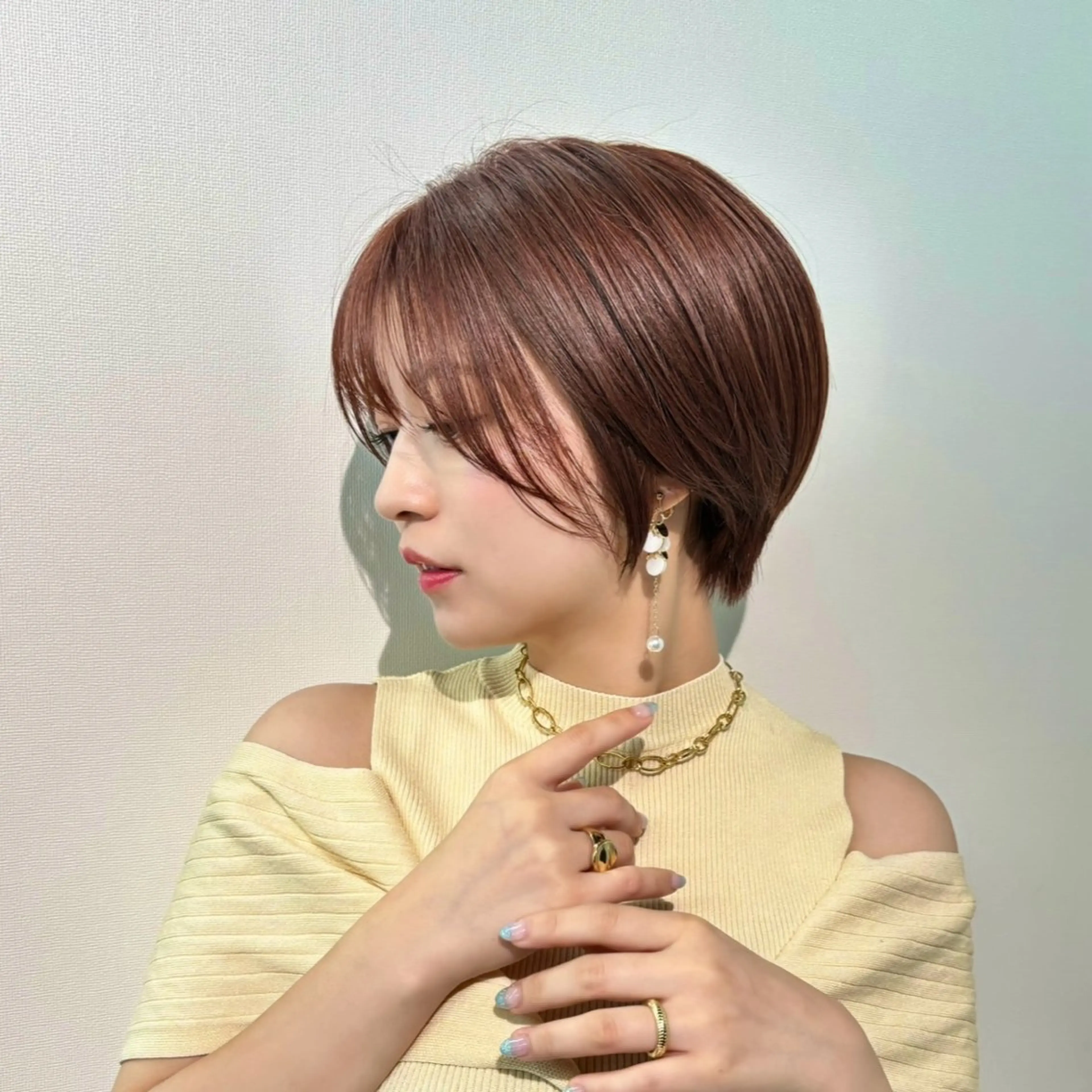 ショート ショート/レイヤー/ 縮毛矯正/ 渡邊莉玖のヘアスタイル