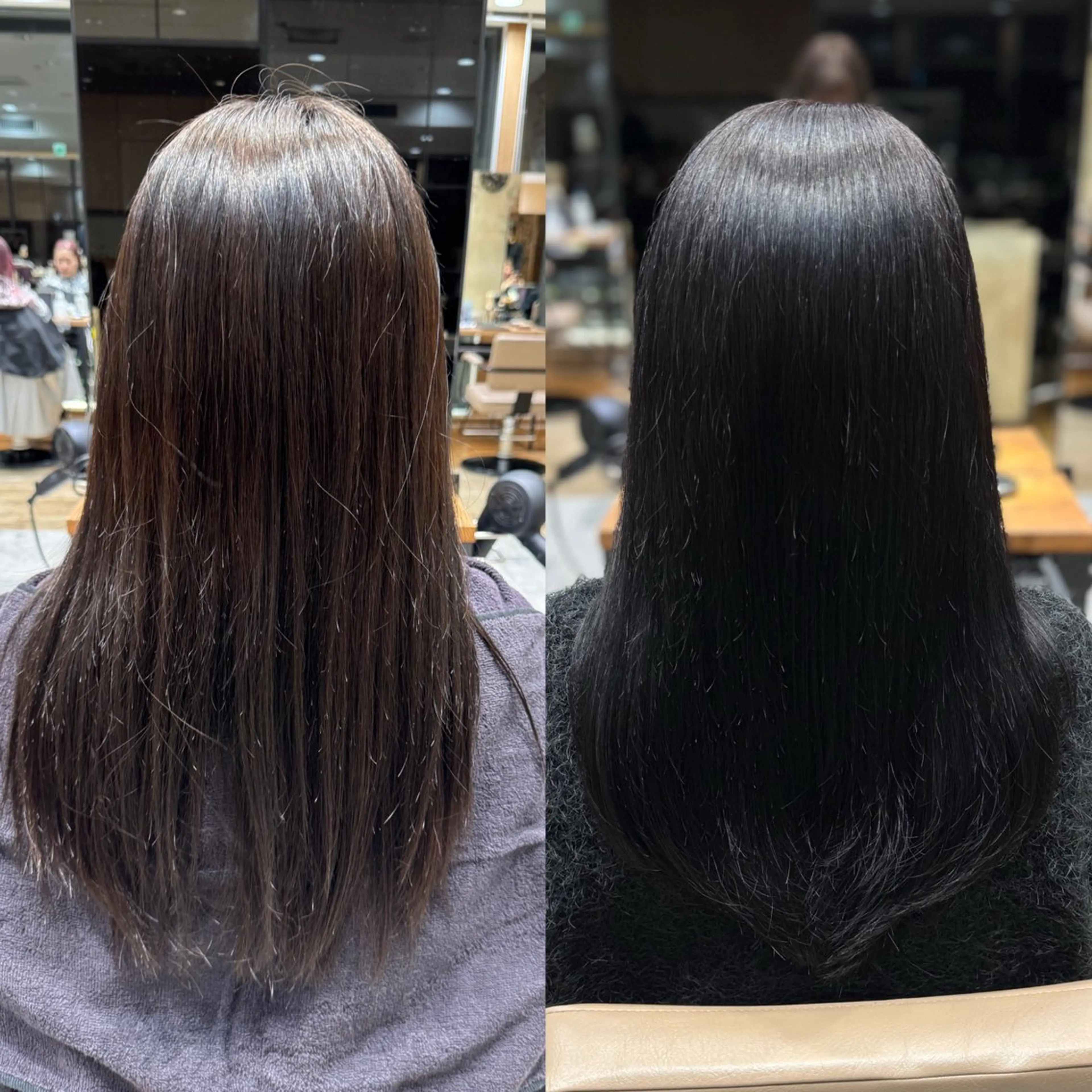 セミロング カラー セミロングパーマ ベージュカラー ブリーチ ブラウンカラー ブラウンベージュ ヘアカラー 新宿透明感カラー 髪質改善/吉川怜奈のヘアスタイル