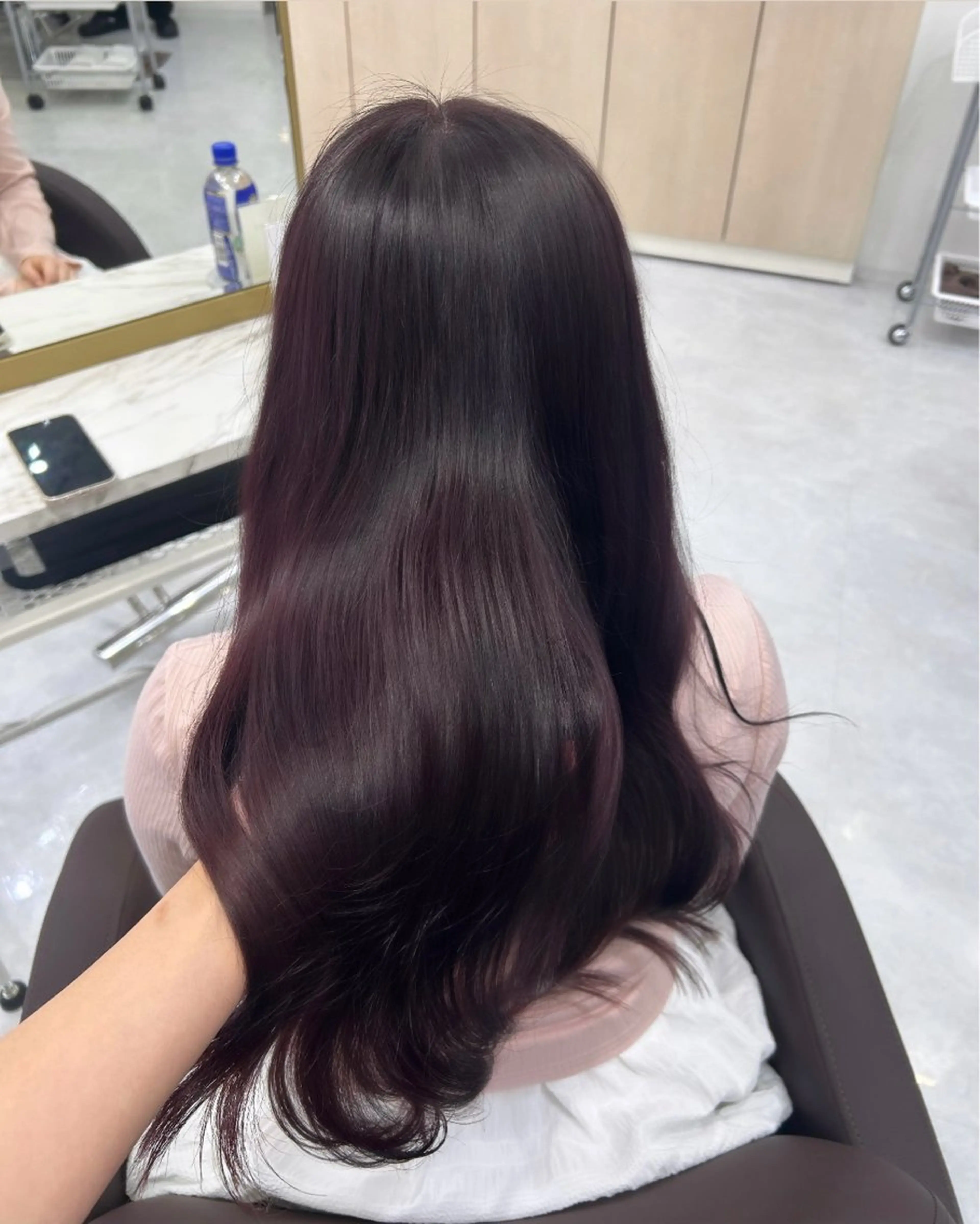 セミロング カラー ラベンダーカラー ラベンダーピンク ピンクカラー IS所属・横浜美容室/透明感 カラー/レイヤーのヘアスタイル