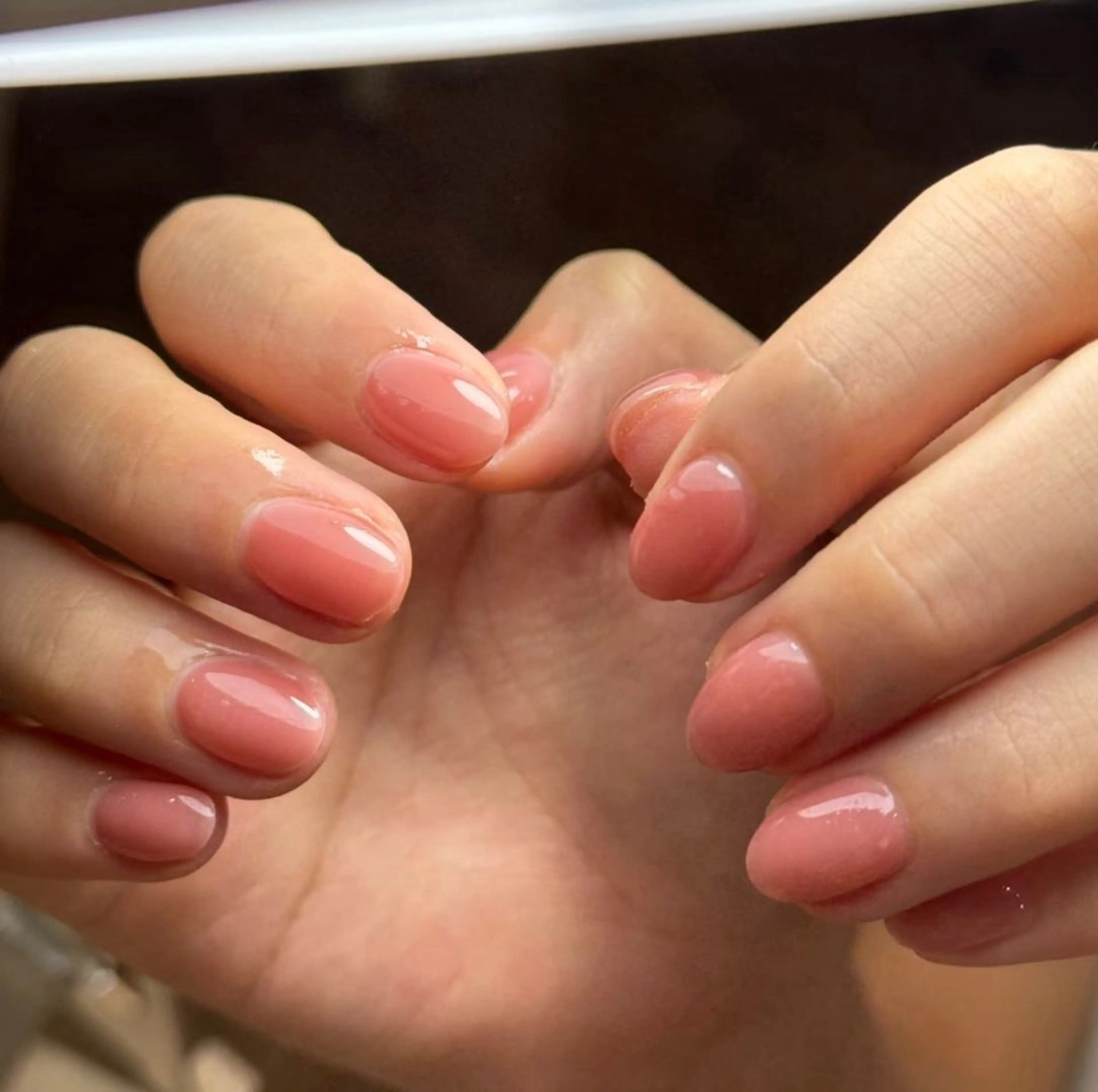 ネイル アートネイル オーロラネイル クリアネイル 長さ出し フレンチネイル K Kのネイルデザイン