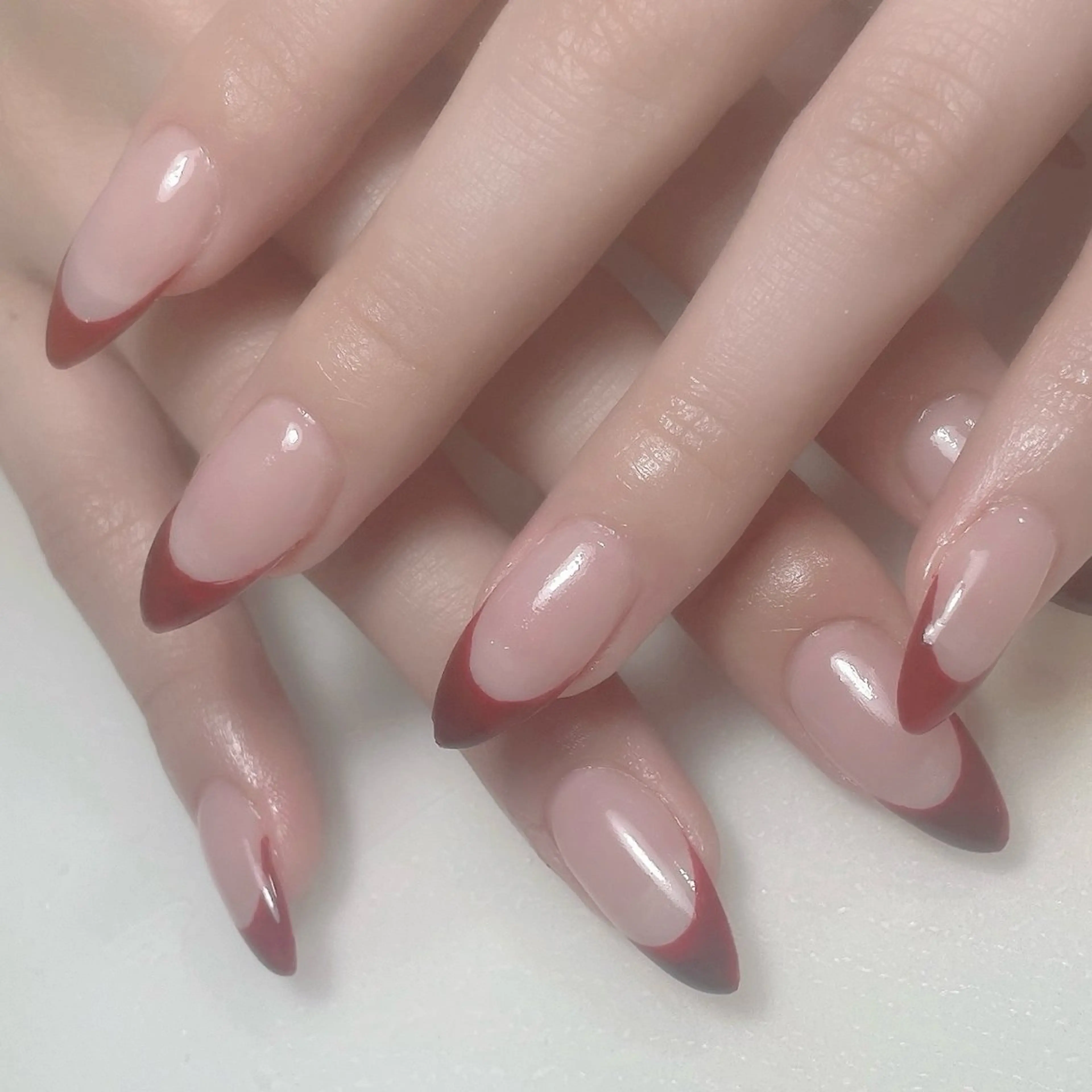 ネイル アートネイル フレンチネイル ジェルネイル グラデーション 韓国ネイル ハンドネイル 久保田 マリコのネイルデザイン