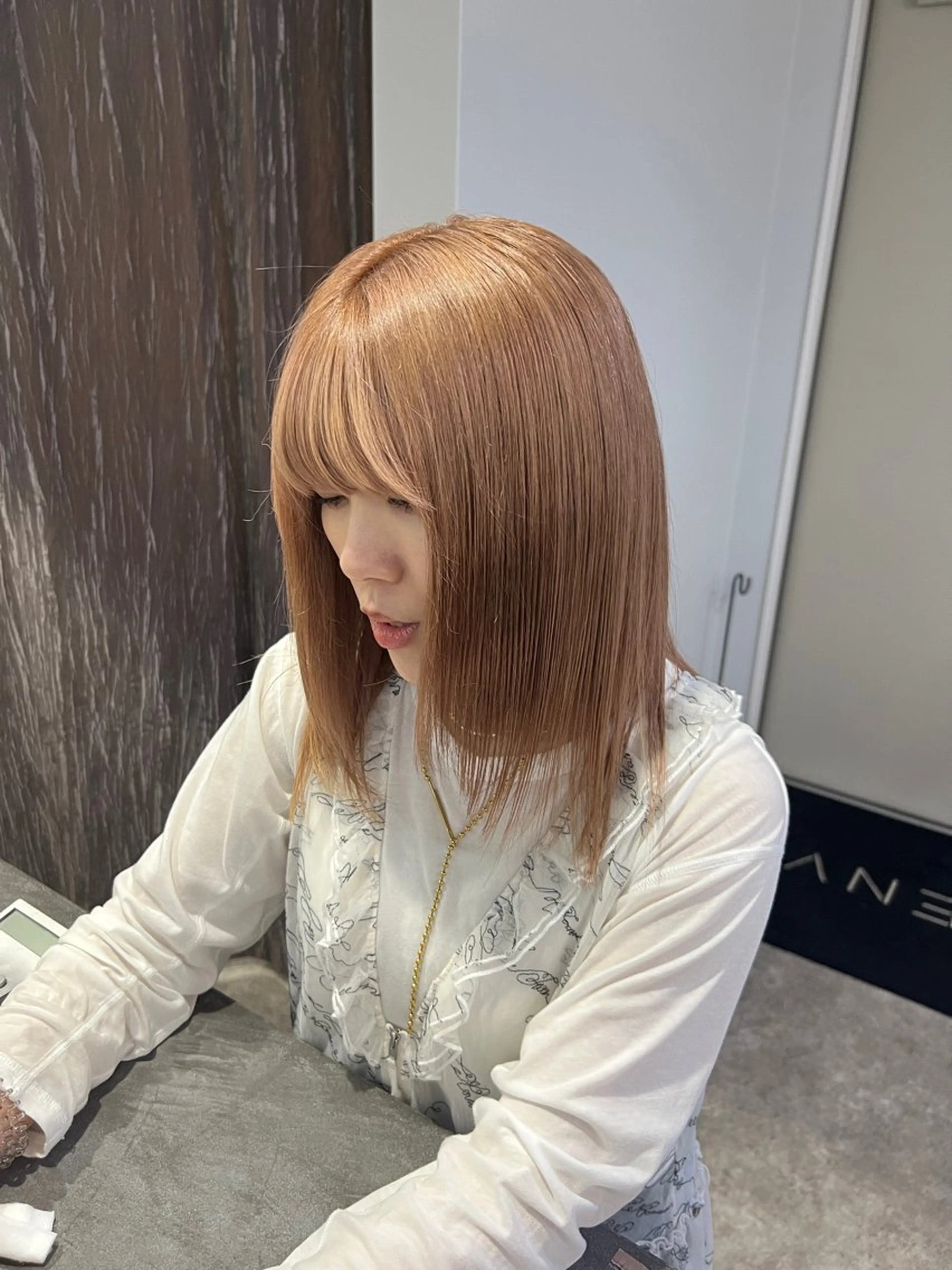 セミロング 宮城 萌のヘアスタイル