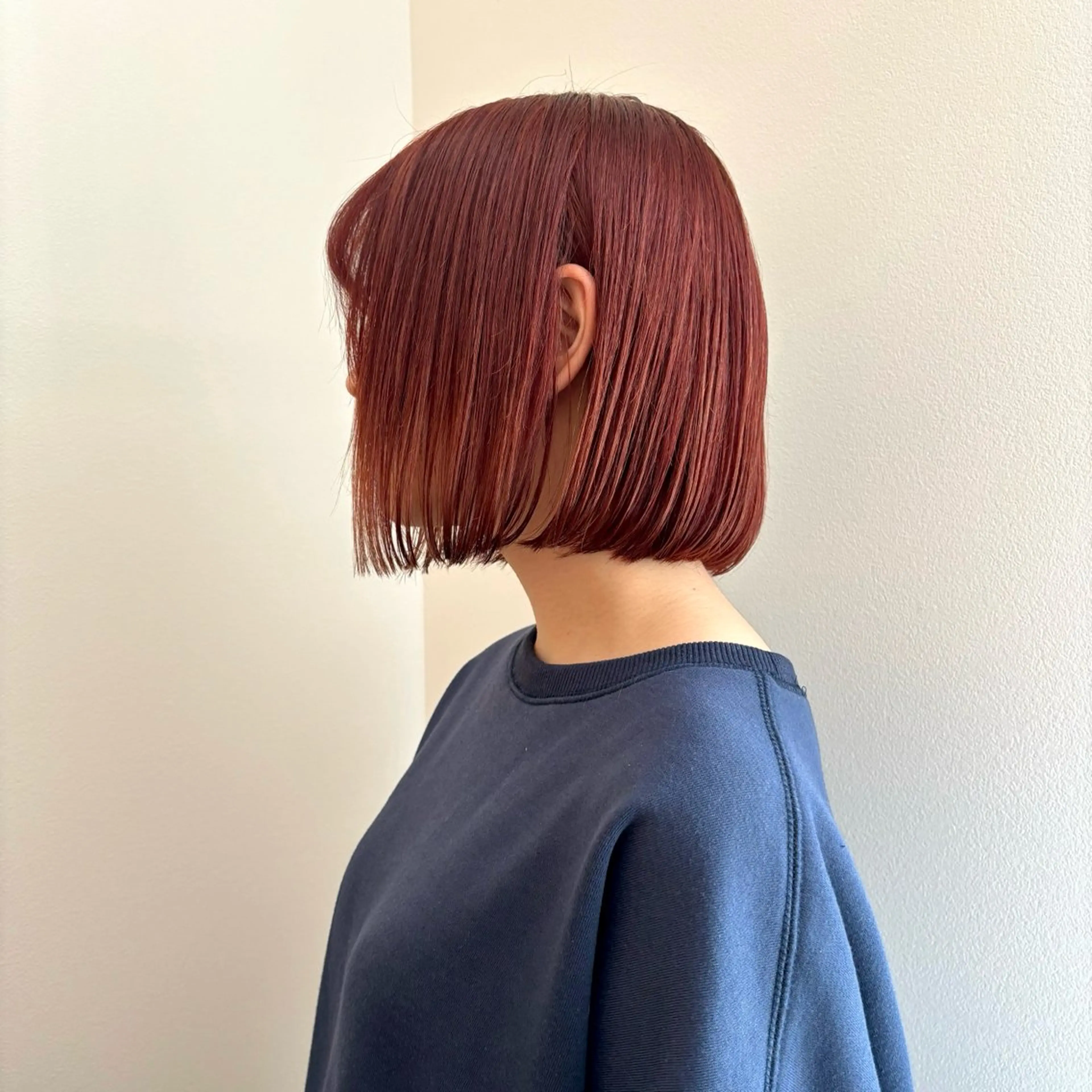 ショート カラー ヘアアレンジ ブラウンカラー オレンジ オレンジブラウン ボブ Apero【アペロ】所属・パーマ/暖色/ボブ イワタテ🇰🇷のヘアスタイル