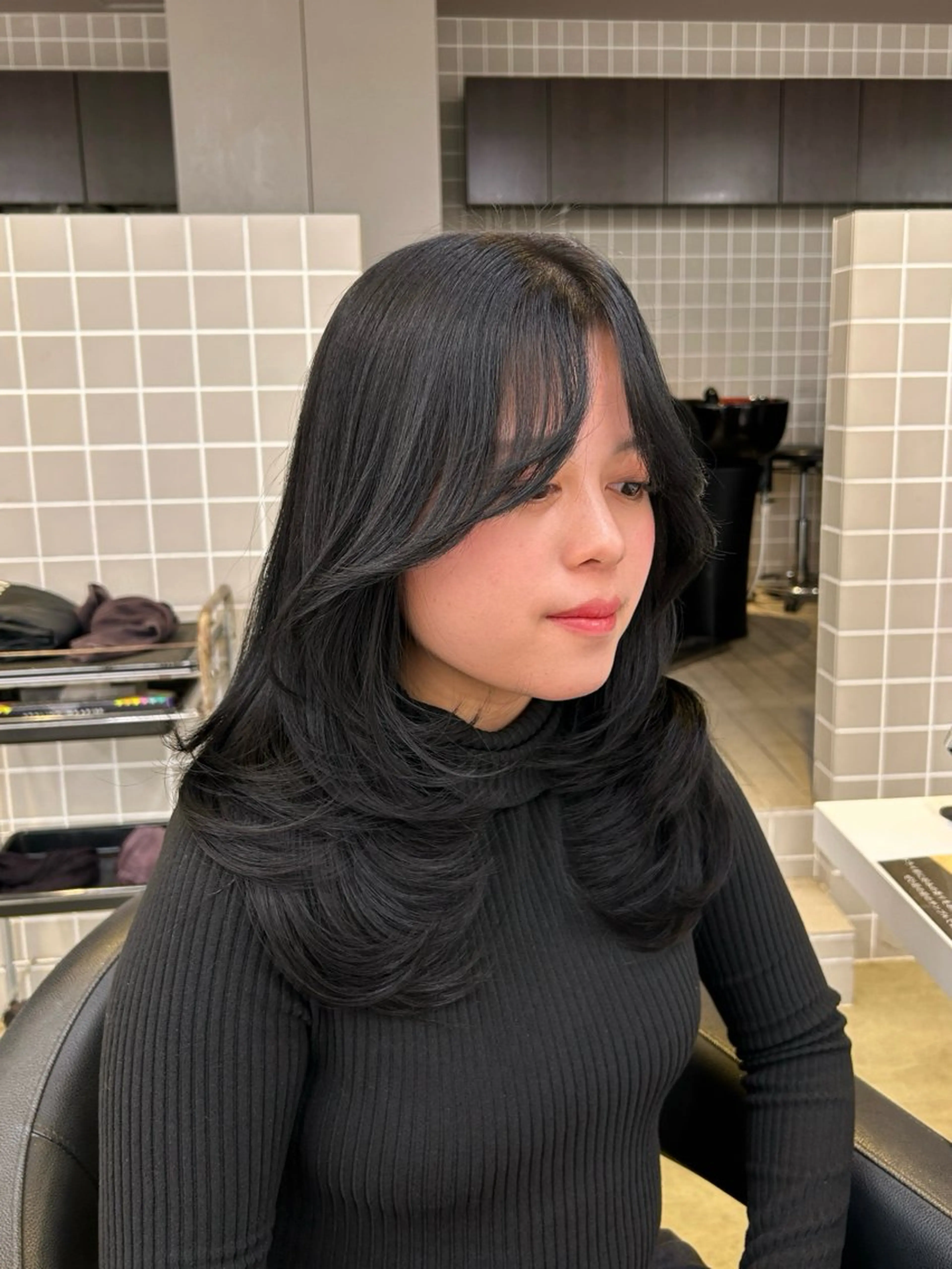 カラー カット ヘアカラー トリートメント ヘッドスパ ヘアセット 🥯縮毛/レイヤー/ ベージュヘア🥯のヘアスタイル