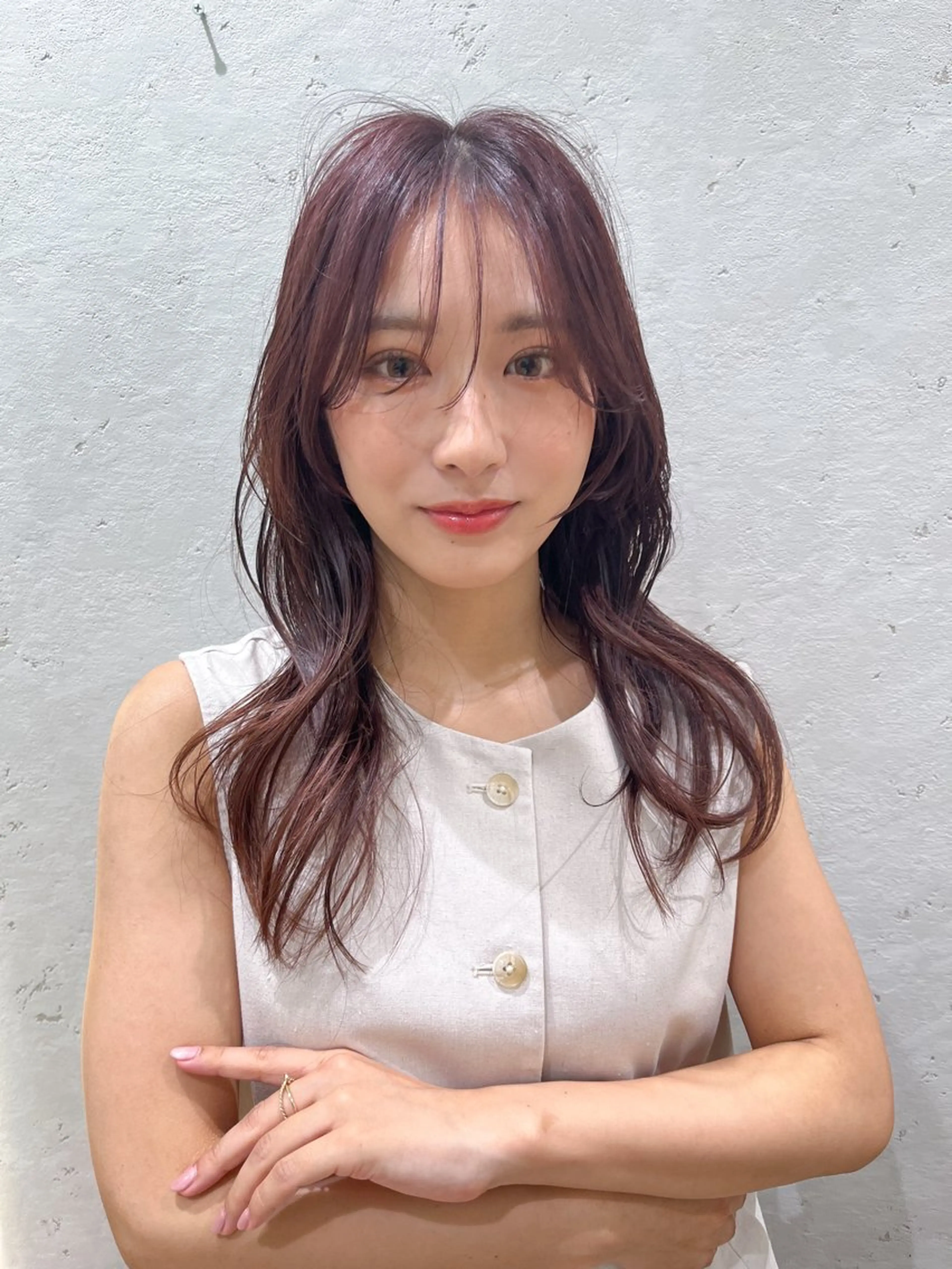 ミディアム ♥️透明感×抜け感 ベージュ/佑珠♥️のヘアスタイル