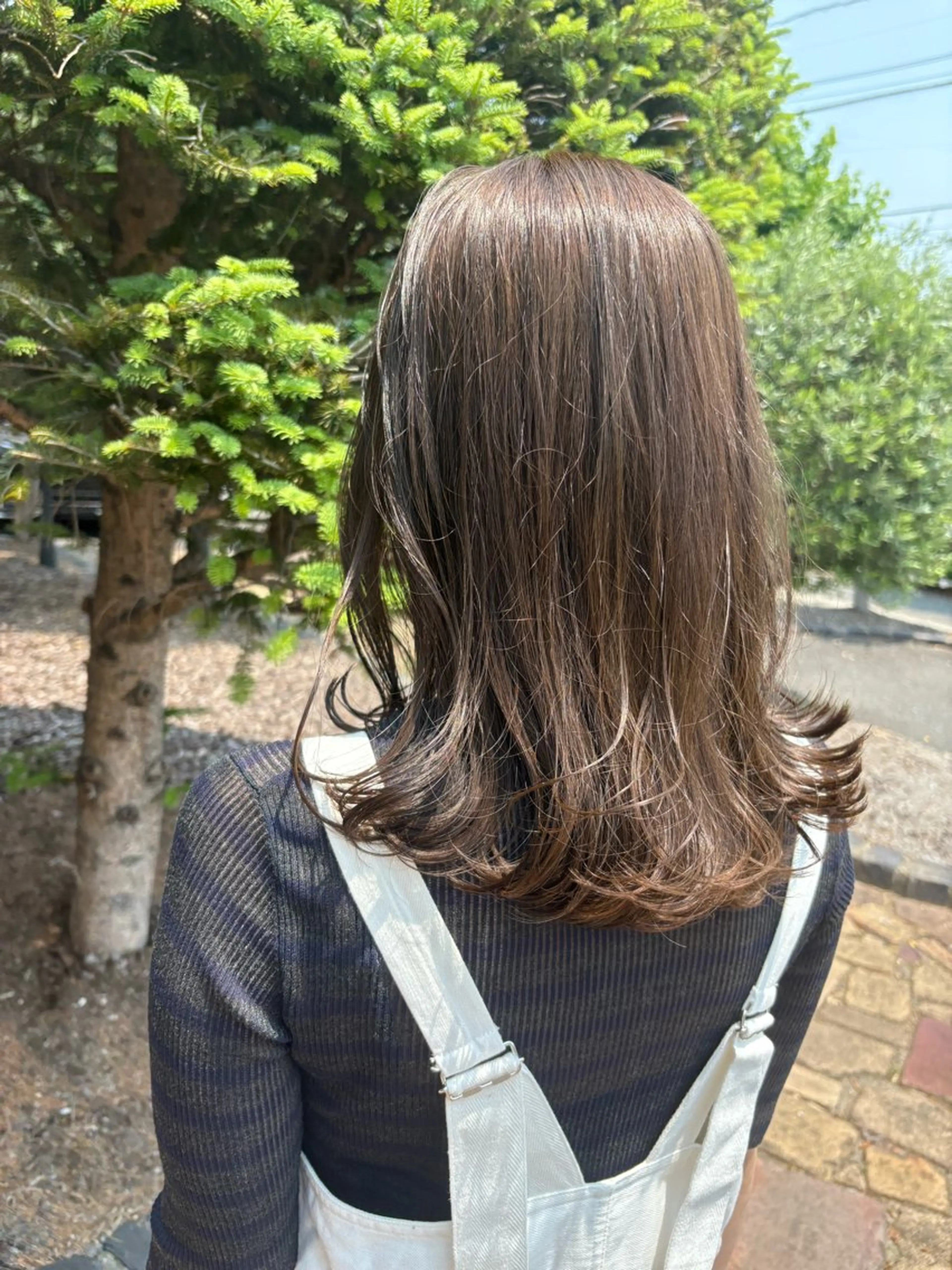 セミロング カラー カット ヘアカラー Flat /rina🧸のヘアスタイル