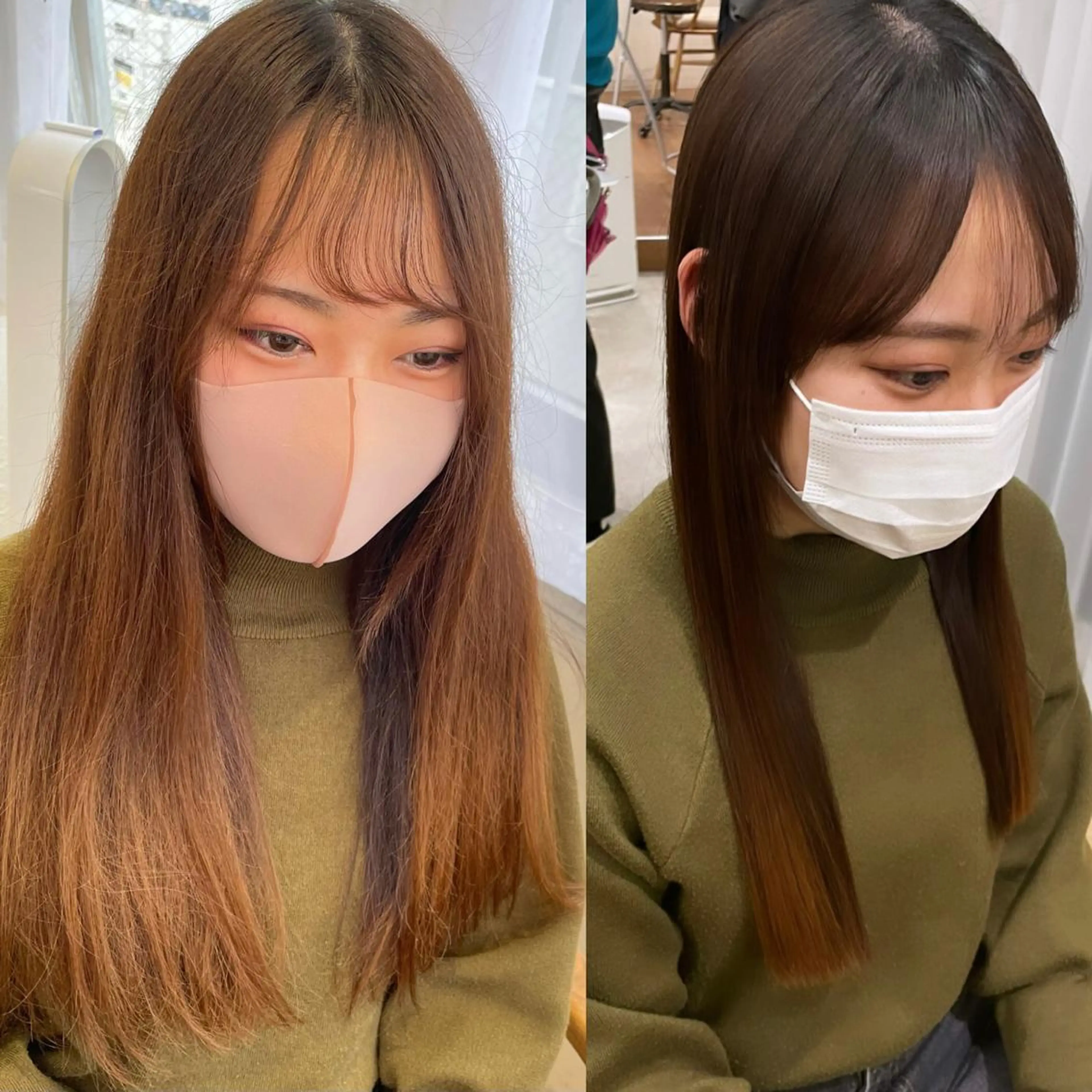 【✨️ブリーチ毛限定✨️】今話題の美髪ストレート✨✨➕りんごトリートメント🍎ロング料金無料🍎の写真