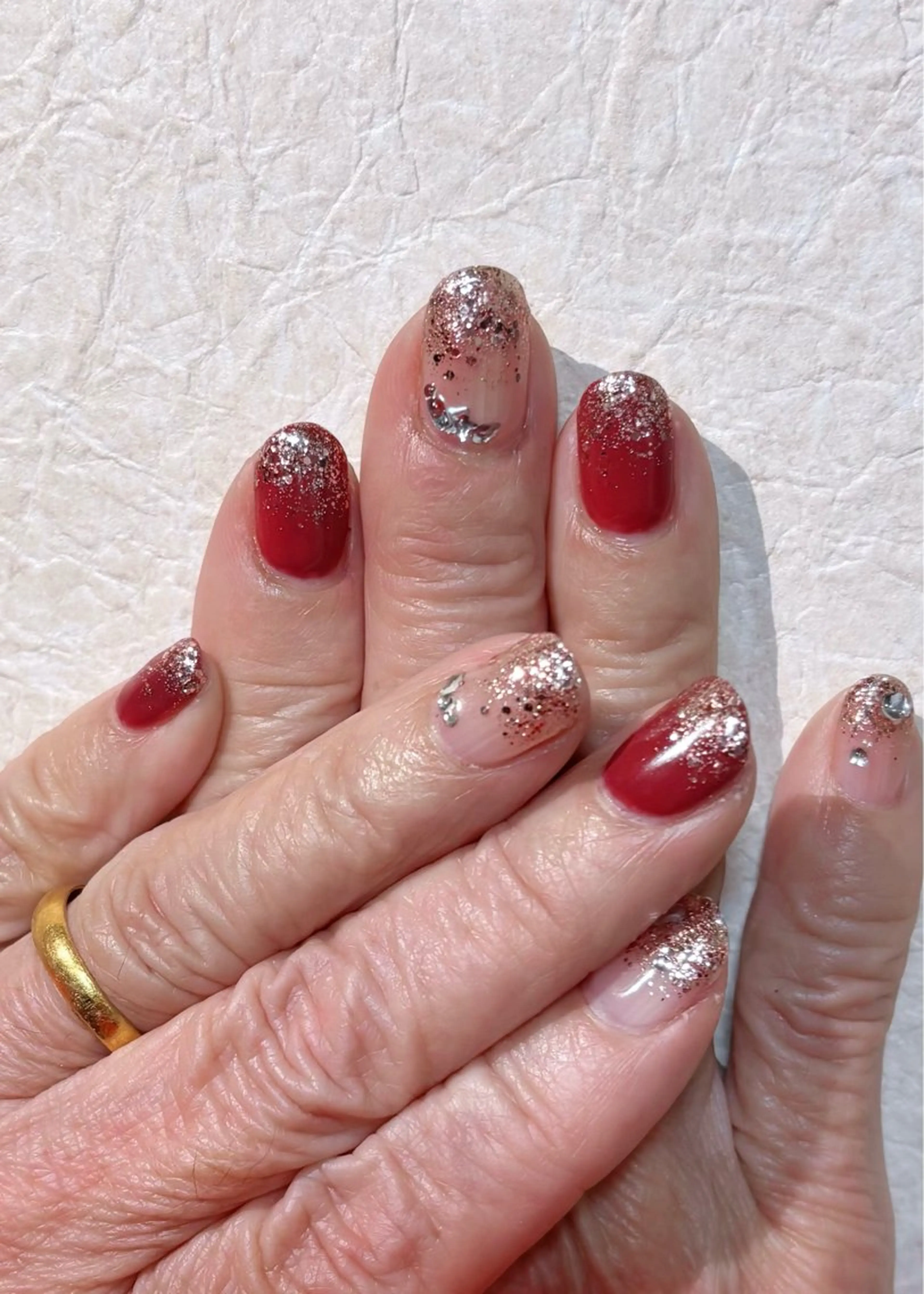 ネイル グラデーション ラメ(グリッター) ラメグラデーション 肥後joieange 心斎橋店のネイルデザイン