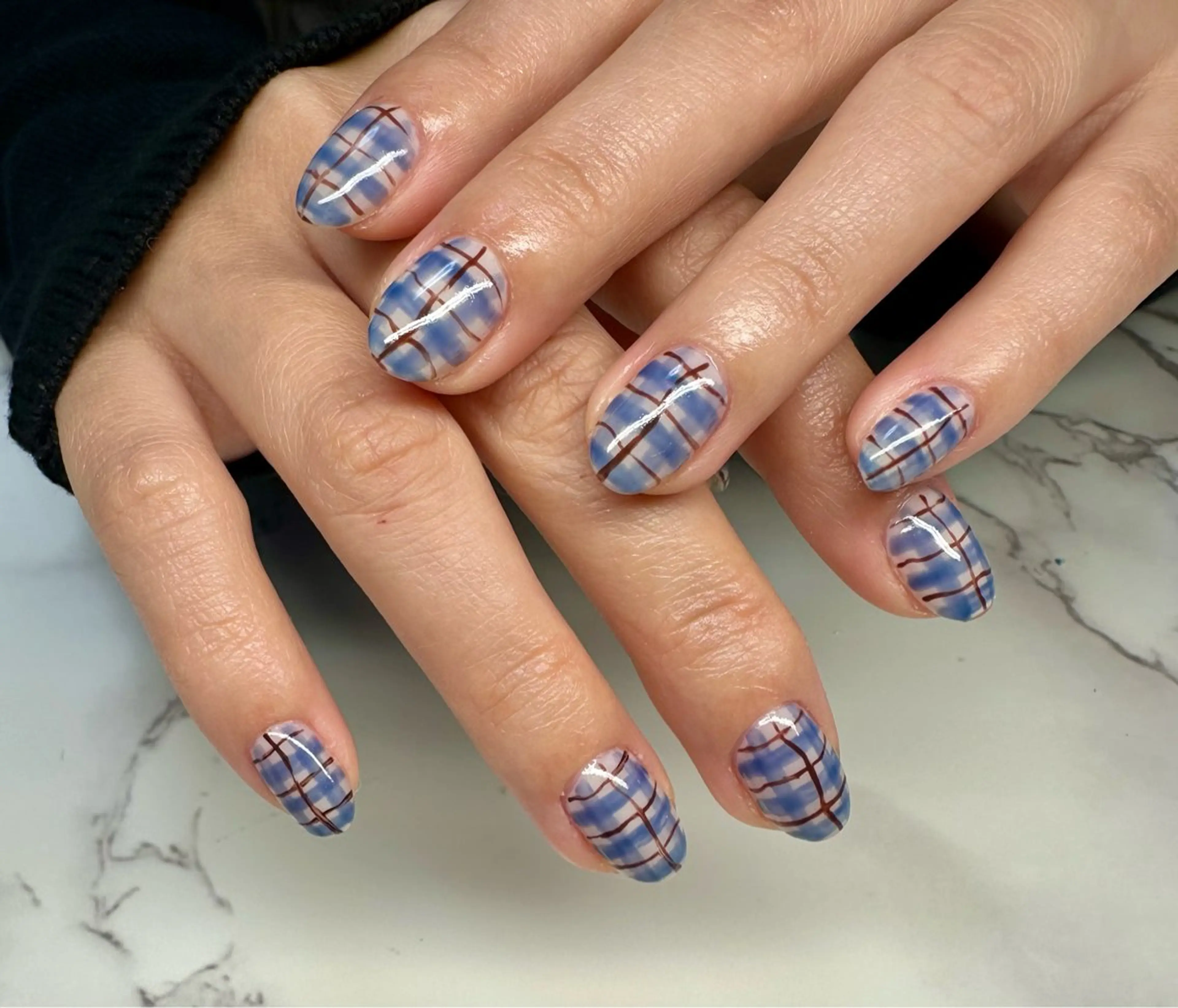 ネイル アートネイル チークネイル フレンチネイル キラキラネイル ラメ(グリッター) M.N_ nailのネイルデザイン