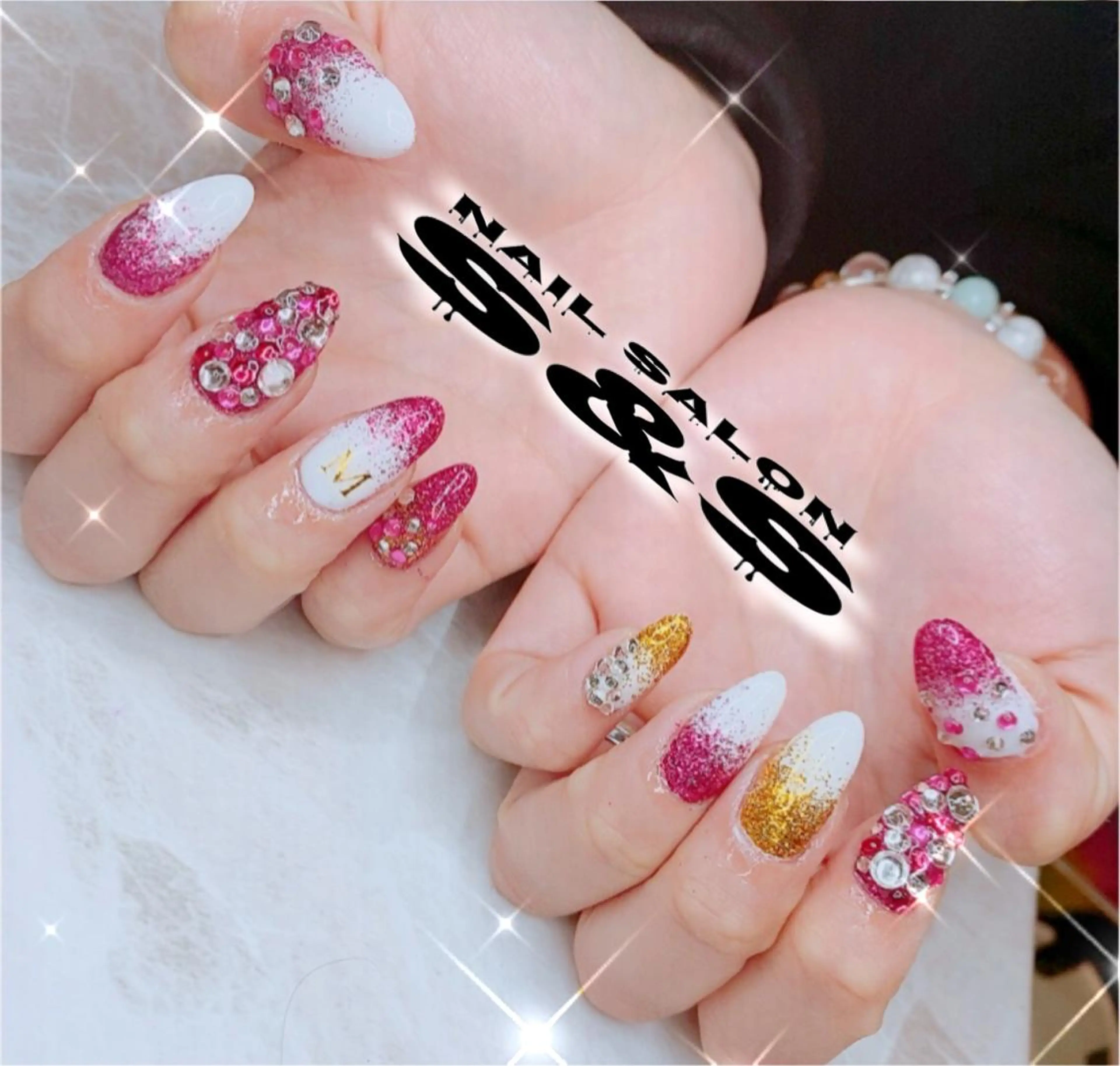 ネイル 長さ出し メンズネイル 持ち込み ピンク スカルプネイル S&S 村田小百合のネイルデザイン