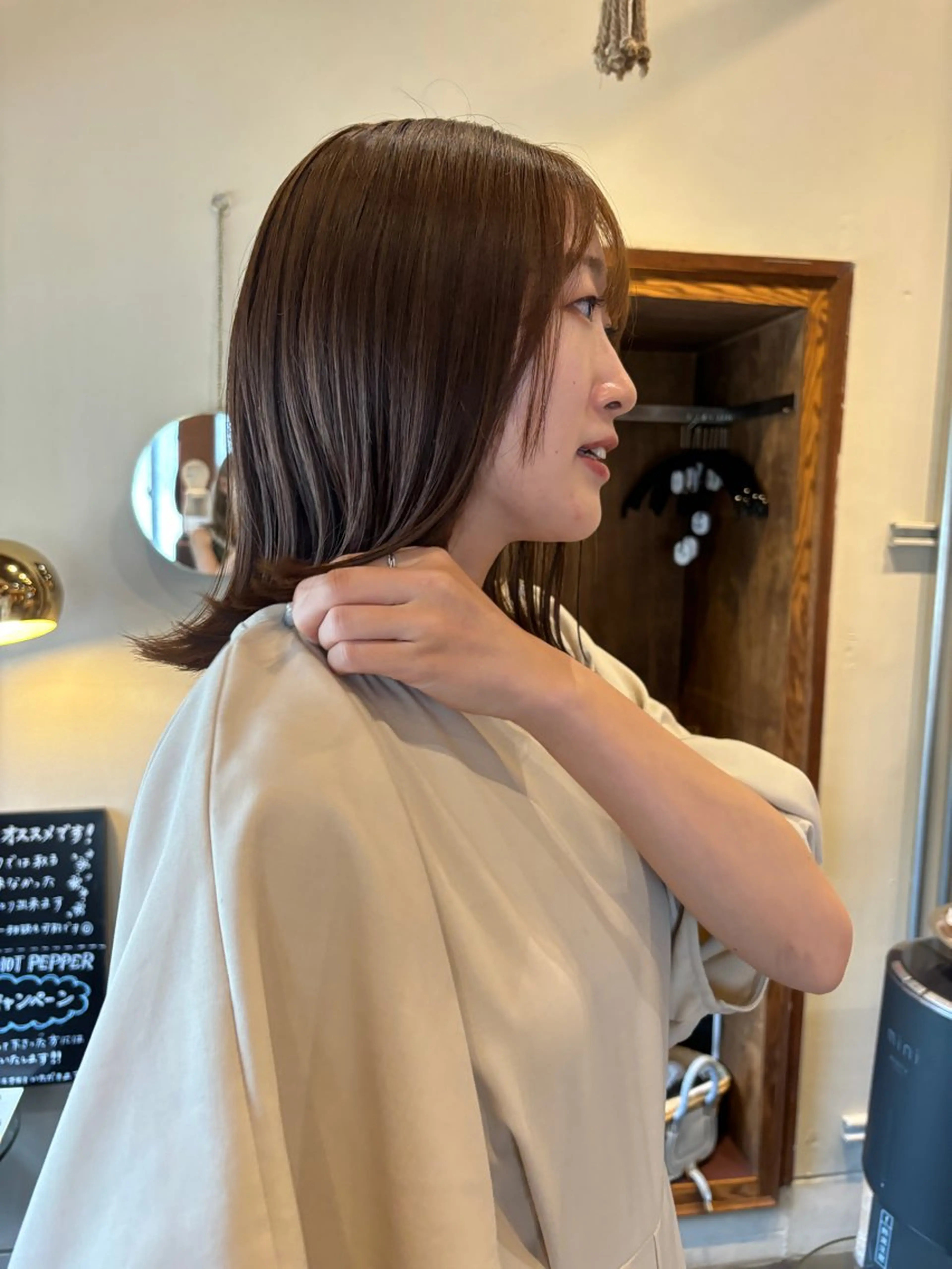 ミディアム カラー Chiho / 梅田 / ボブ/ パーマのヘアスタイル