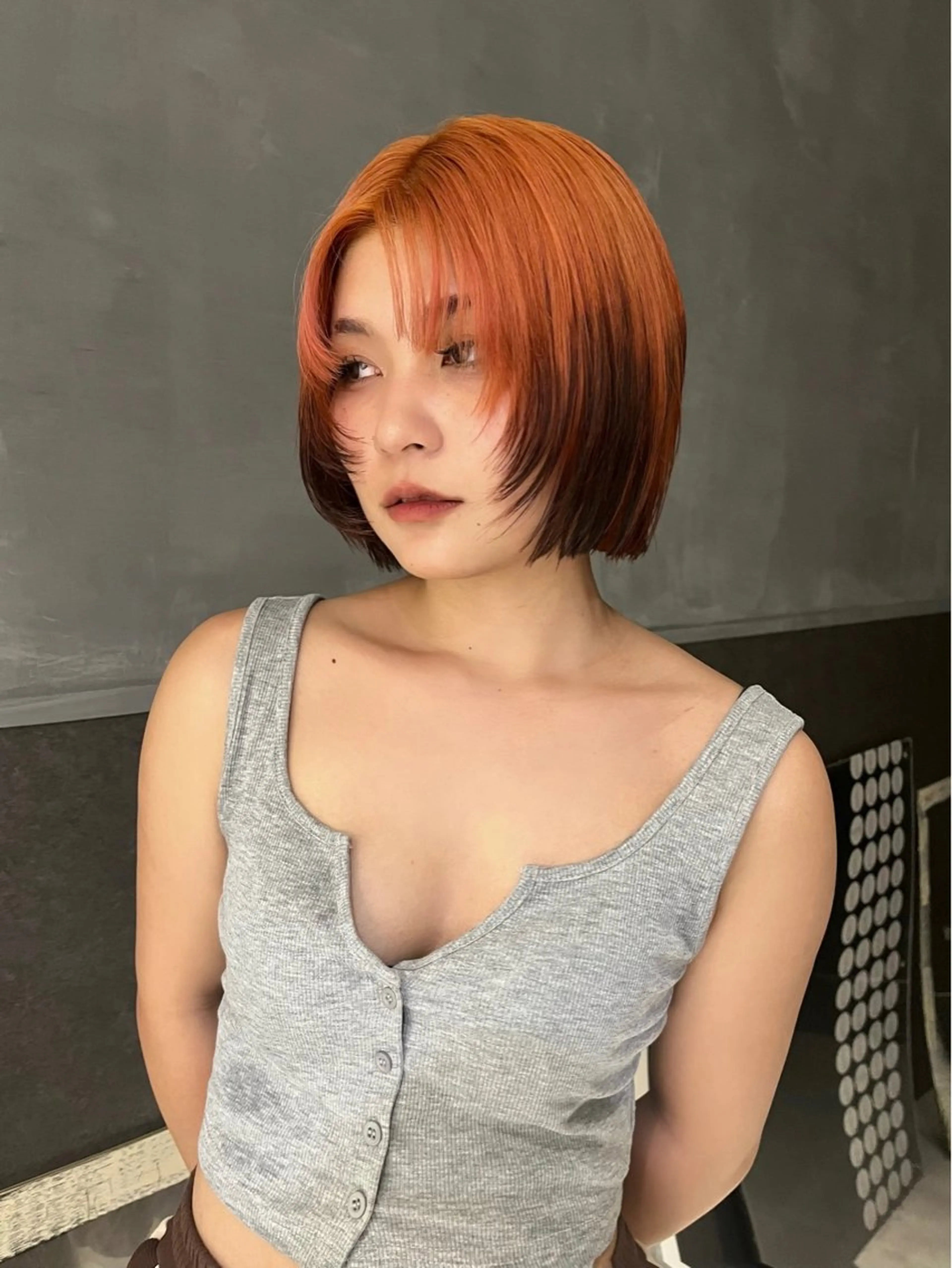 ミディアム カット ヘアカラー トリートメント 田中 里奈のヘアスタイル