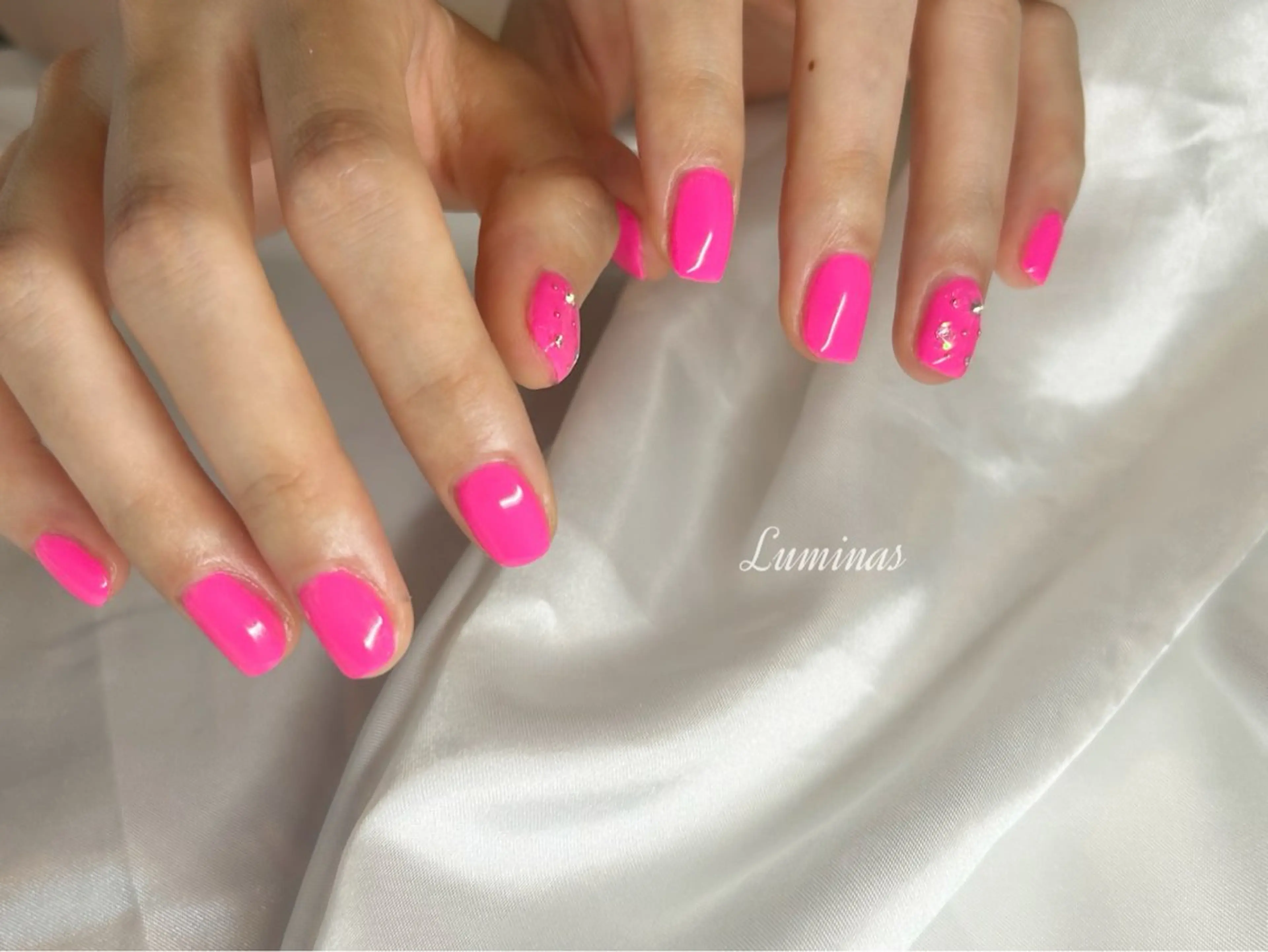 ネイル アートネイル ピンク ruffle Asukaのネイルデザイン