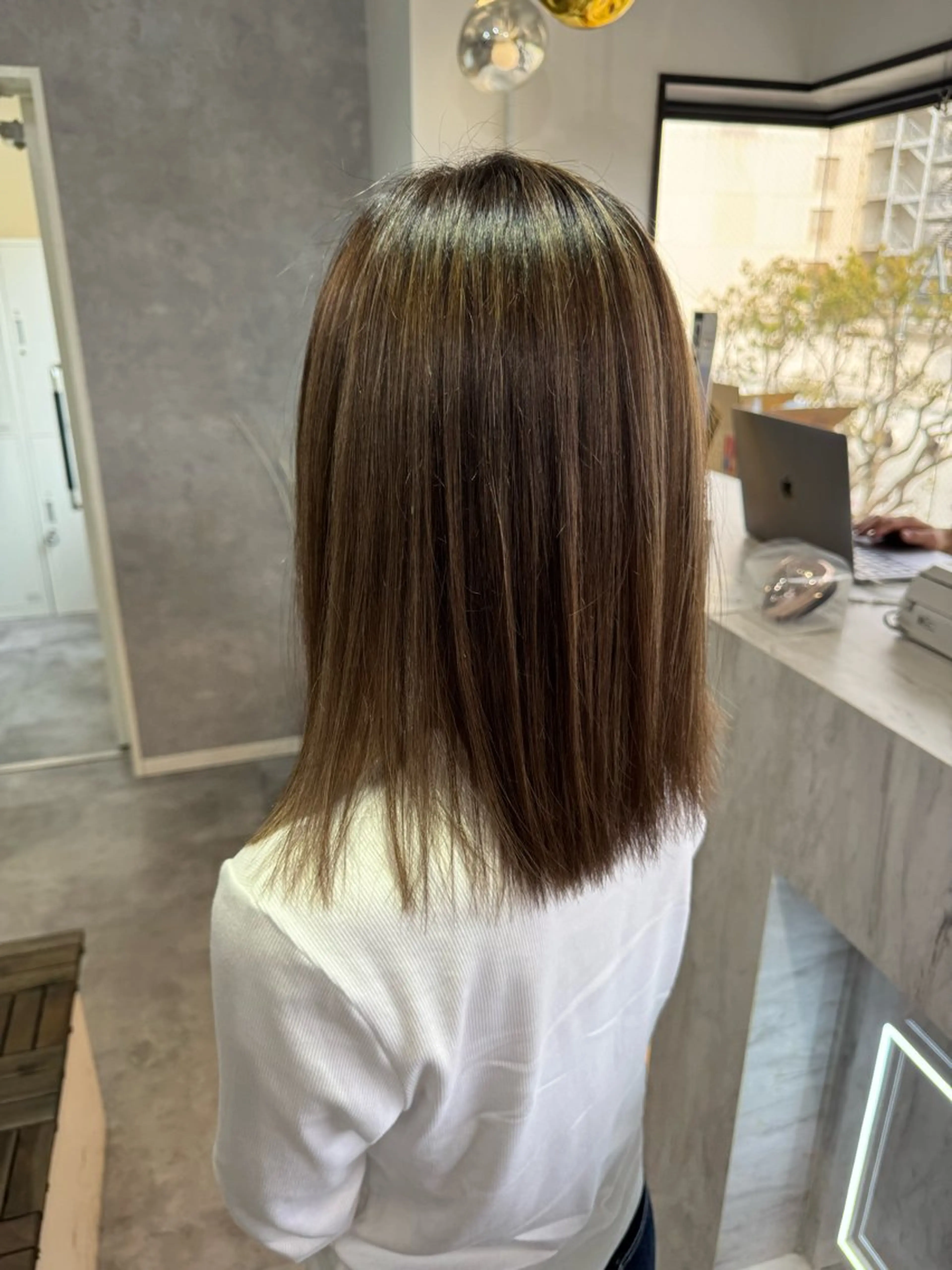 ミディアム ヘアカラー 🫧髪質改善•ボブ/ レイヤー🫧持田樹のヘアスタイル