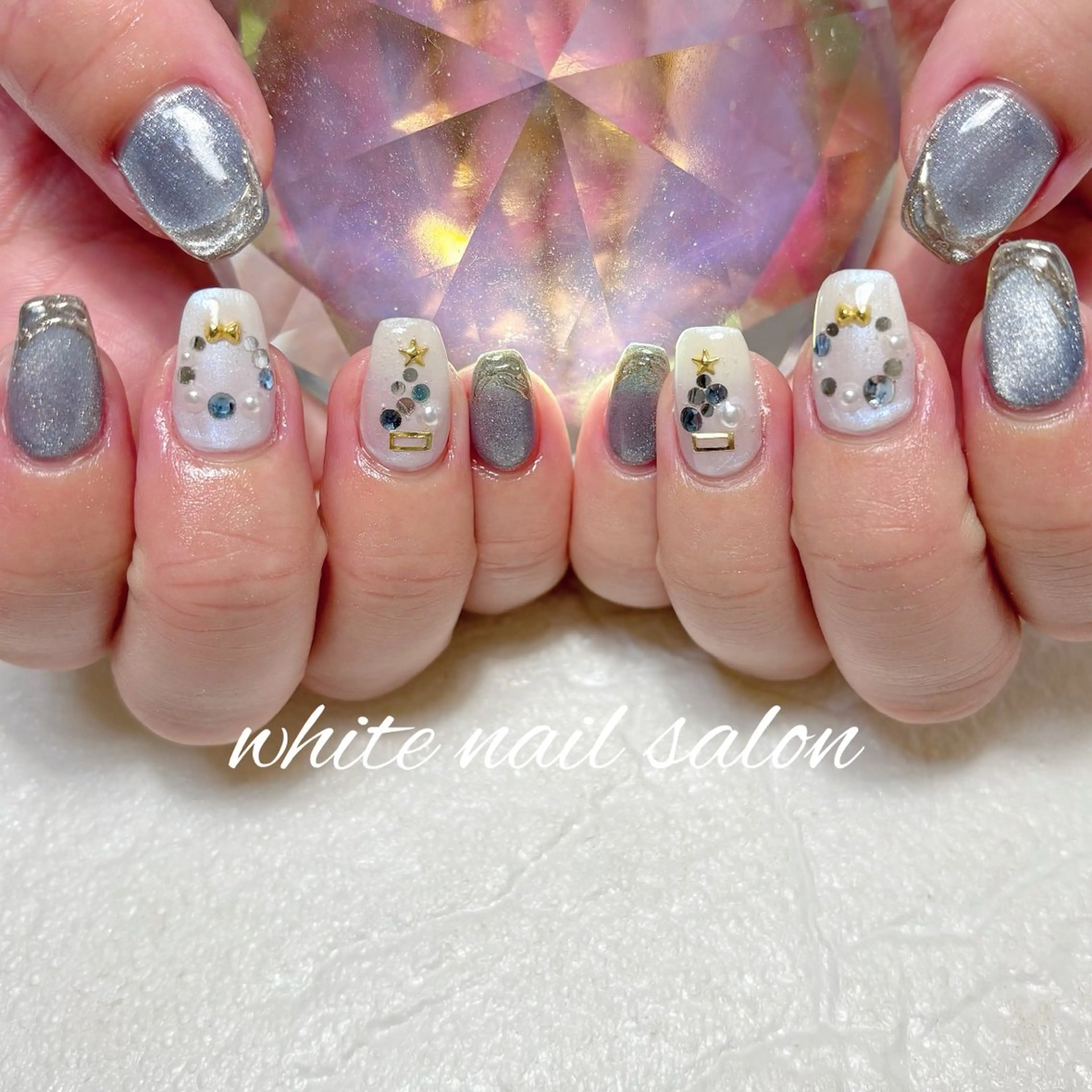ネイル フットネイル ホワイト ハンドネイル white nail salonのネイルデザイン