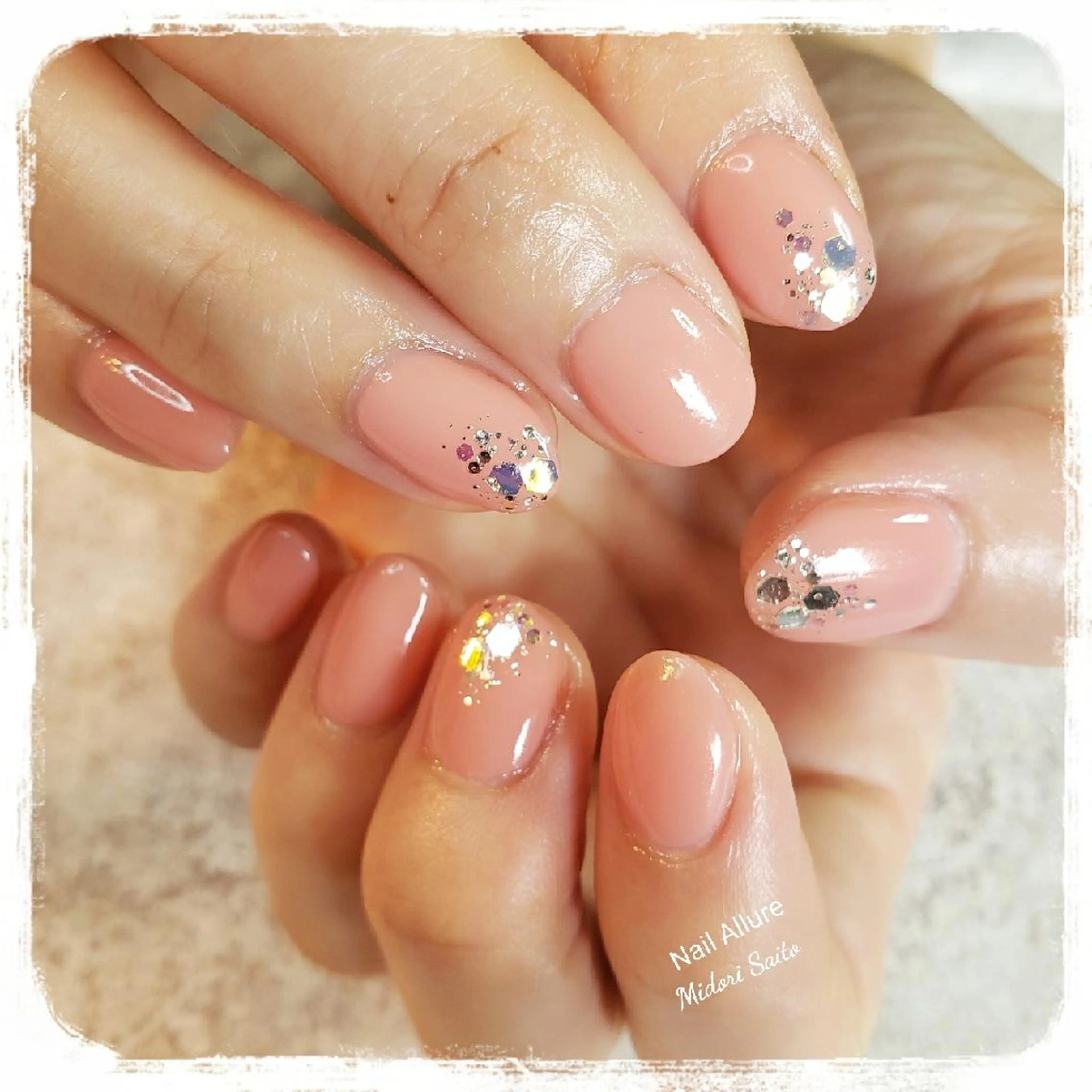 ショート ネイル ジェルネイル ワンカラーネイル Nail Allure(ネイル アルーア)所属・Nail Allureのネイルデザイン