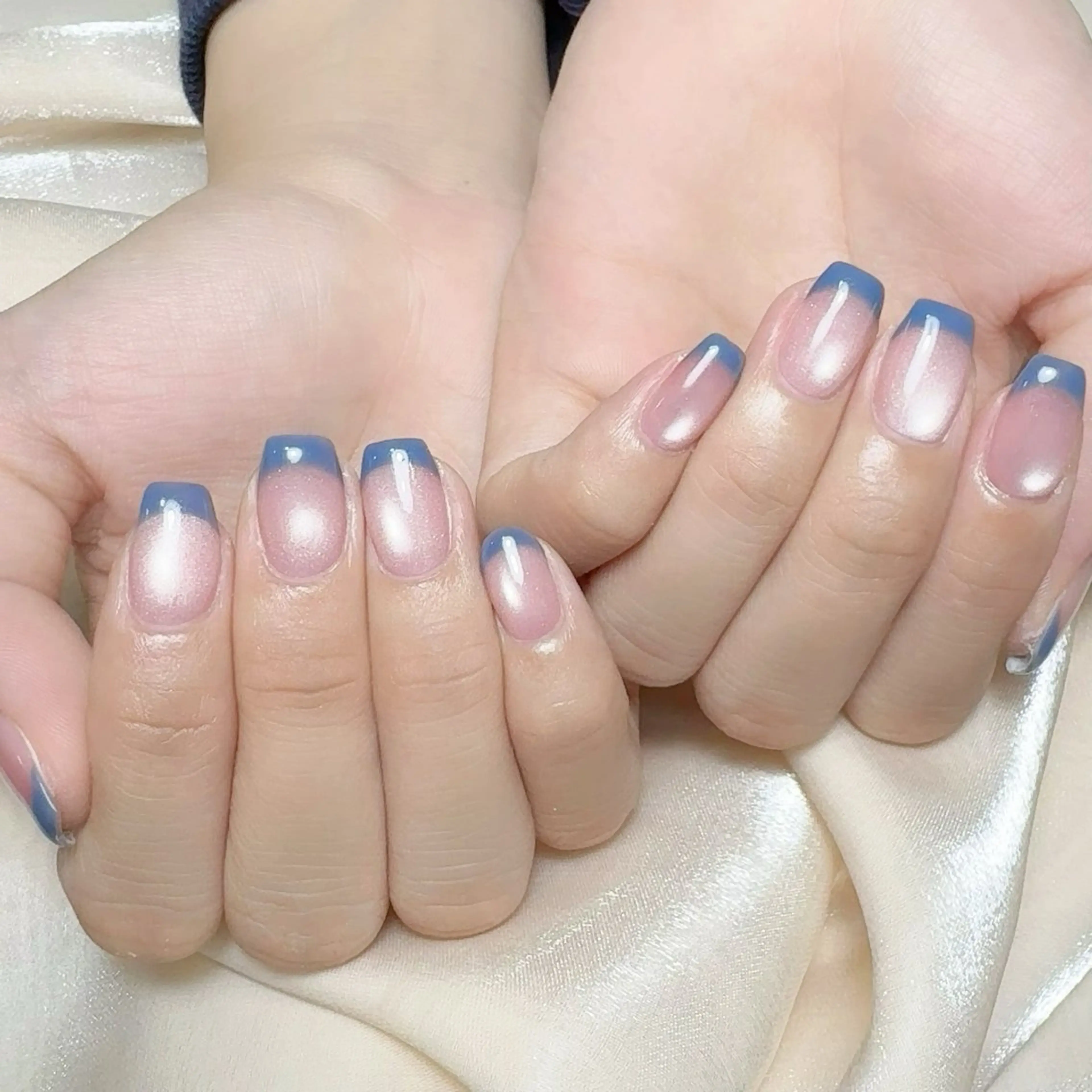 メンズ ネイル メンズ韓国風 アートネイル オーロラネイル ガーリー キラキラネイル ハンドネイル Nail salon 木にいるのネイルデザイン