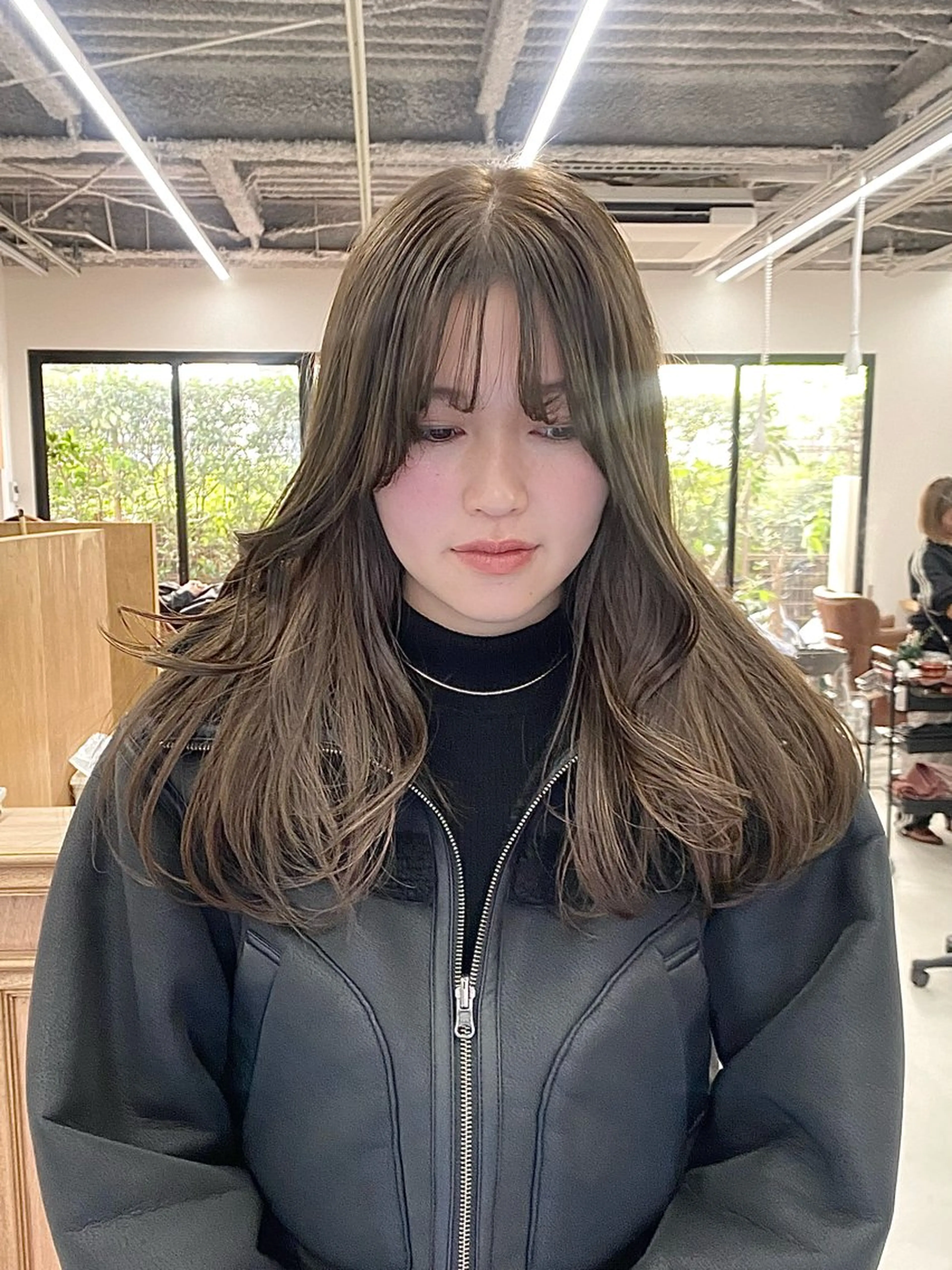 セミロング カラー ヘアアレンジ グレージュ カット ヘアカラー トリートメント ハル🌸柔色/ ブリーチなし/艶髪のヘアスタイル