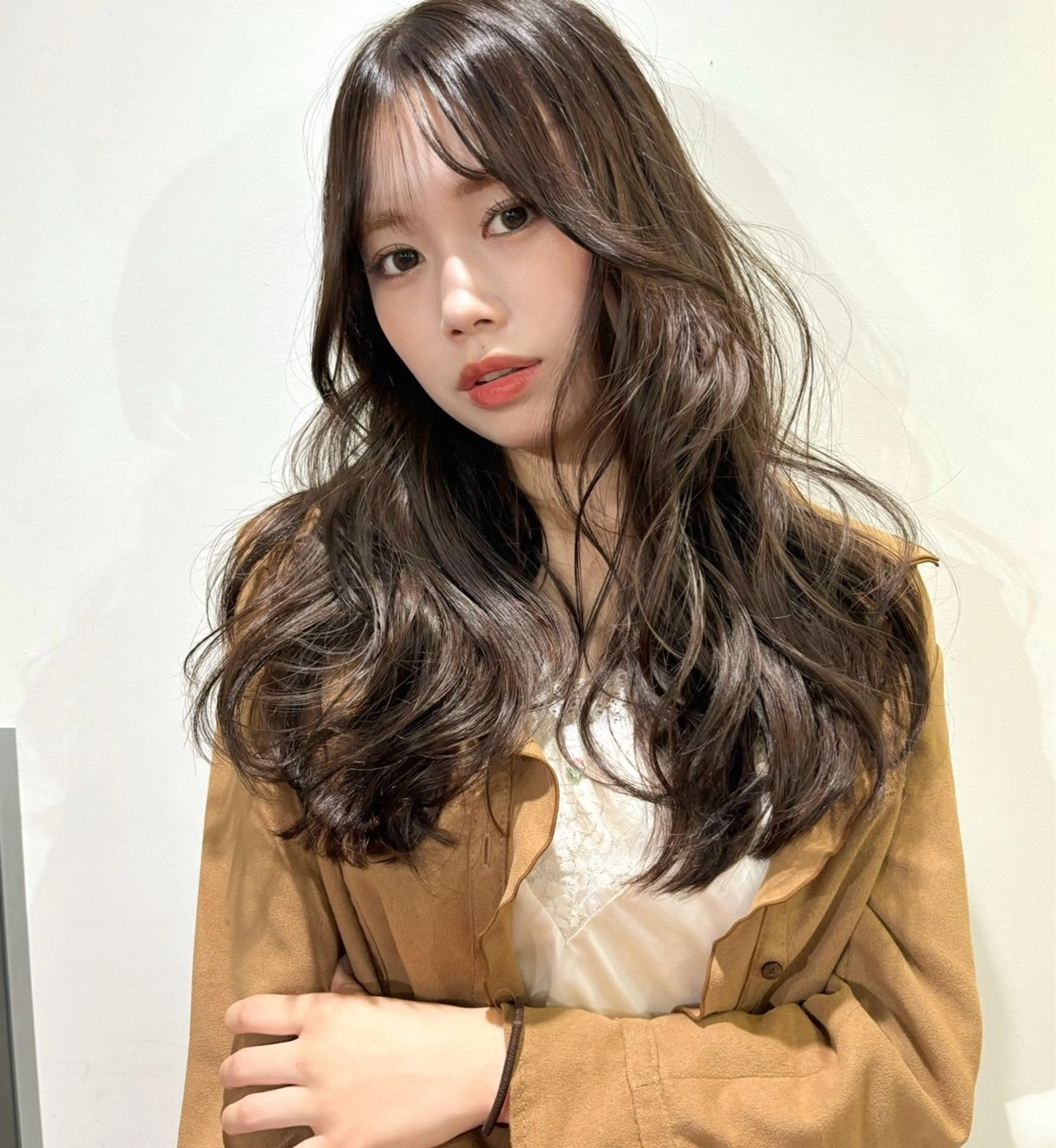 ロング カラー ヘアカラー mizuki/ピンク ベージュ.レイヤーのヘアスタイル