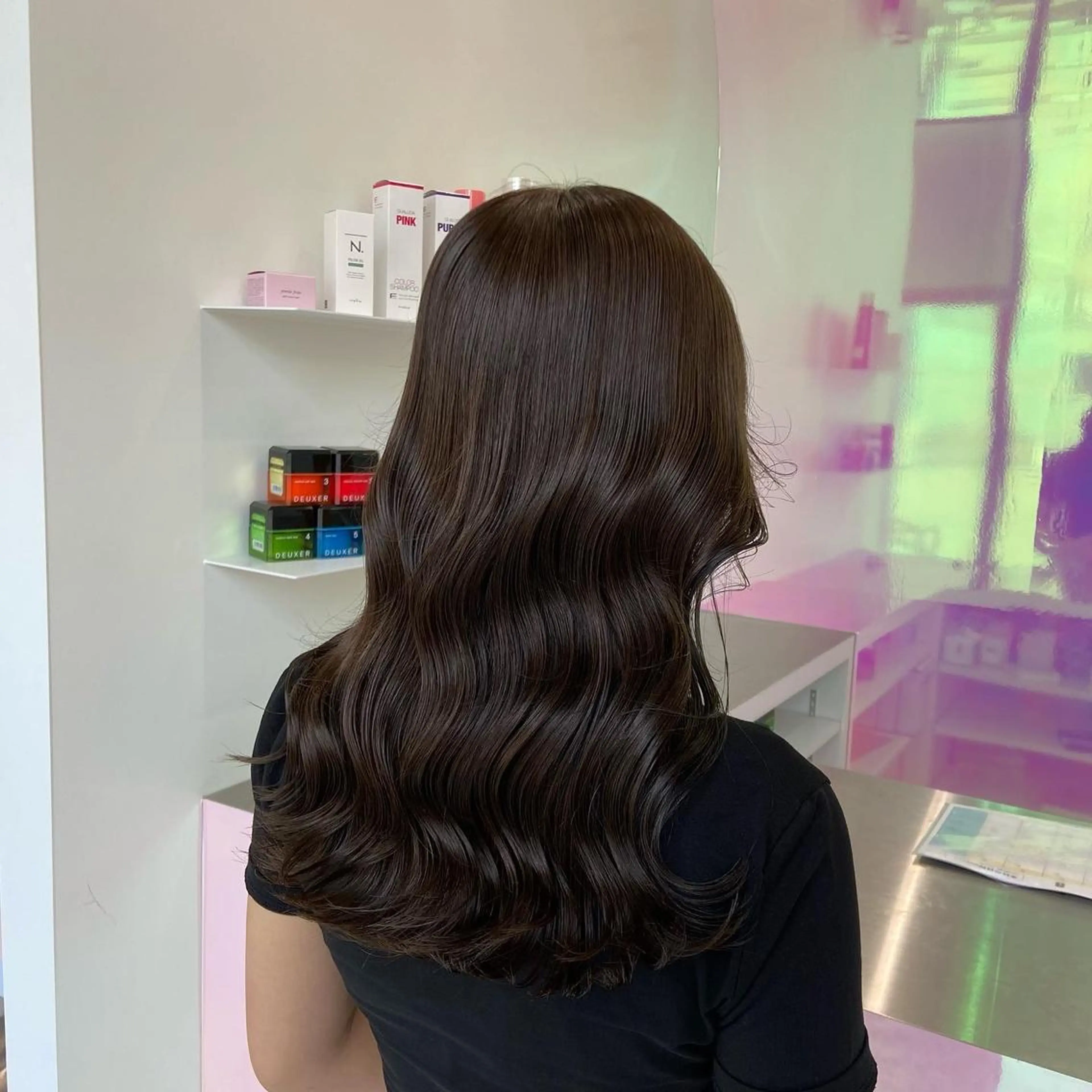 セミロング カラー レイヤー×透明感カラ ーHAYATOのヘアスタイル