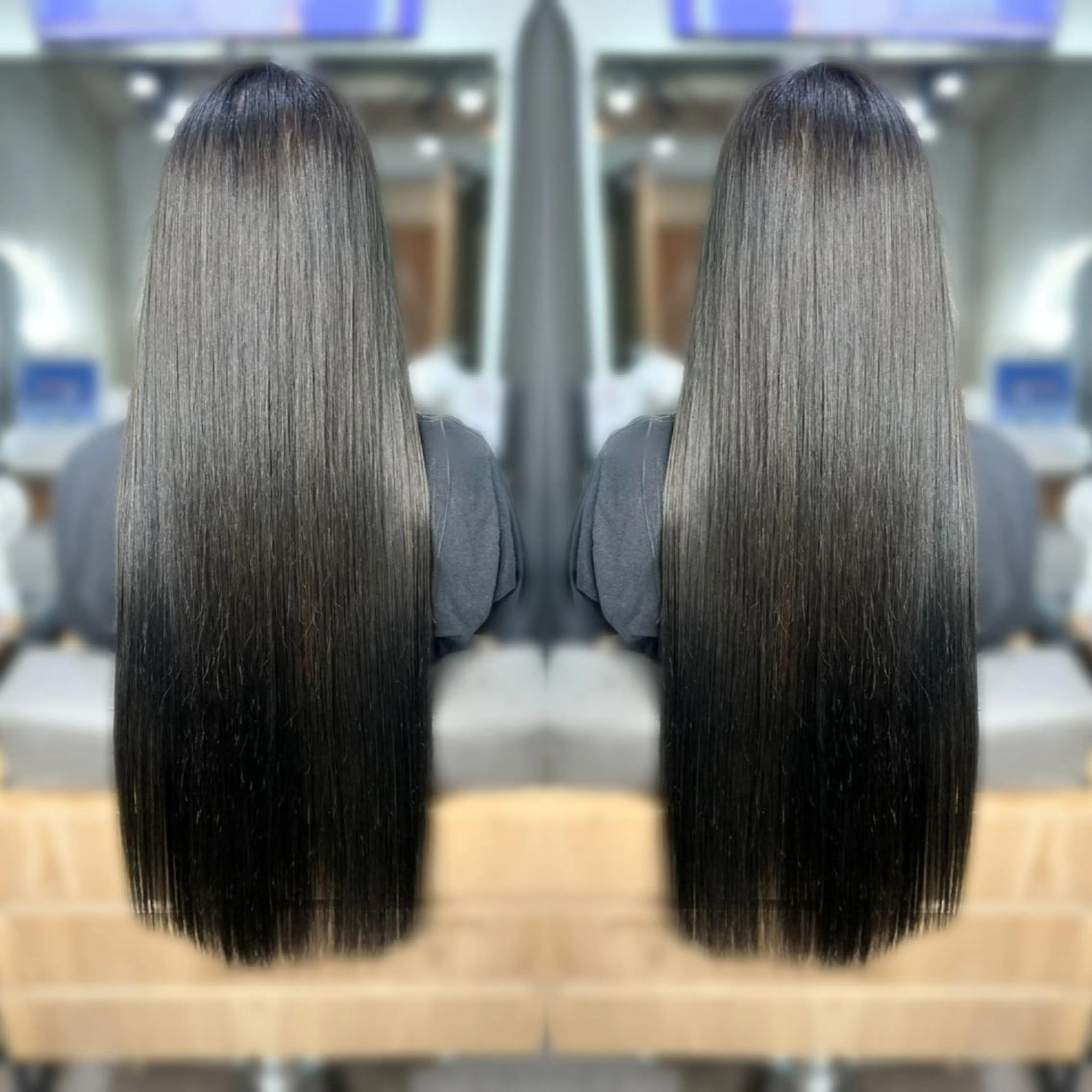 カラー ロング パーマ ヘアアレンジ キッズ メンズ ヘアカラー ♡SNSで大バズり♡ コリアン羽エクステ◎のヘアスタイル