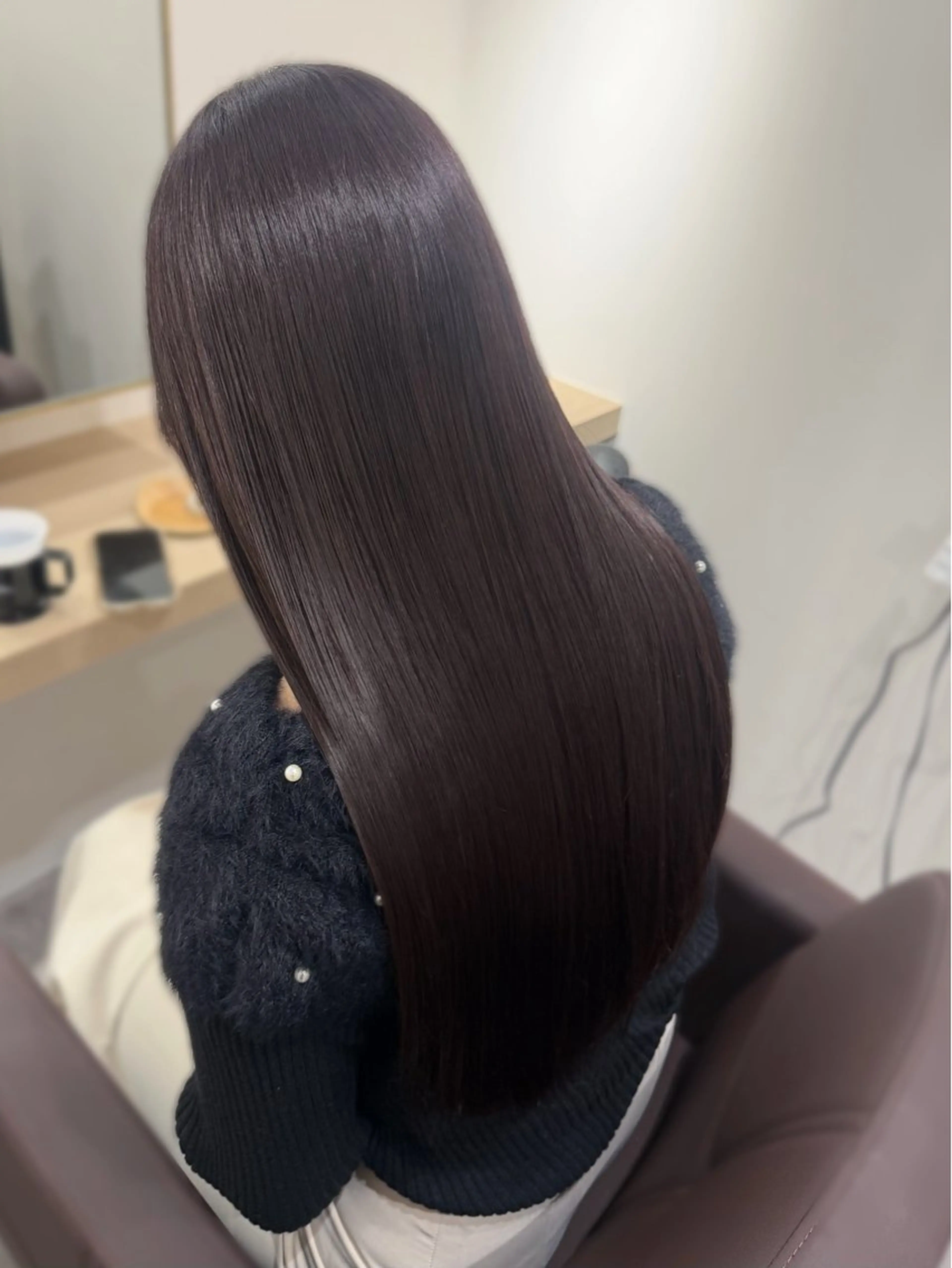 ロング カラー ブラウンカラー ラベンダーカラー カット ヘアカラー トリートメント attrait 梅田店所属・梅田/似合わせボブ /顔周り/RINKAのヘアスタイル