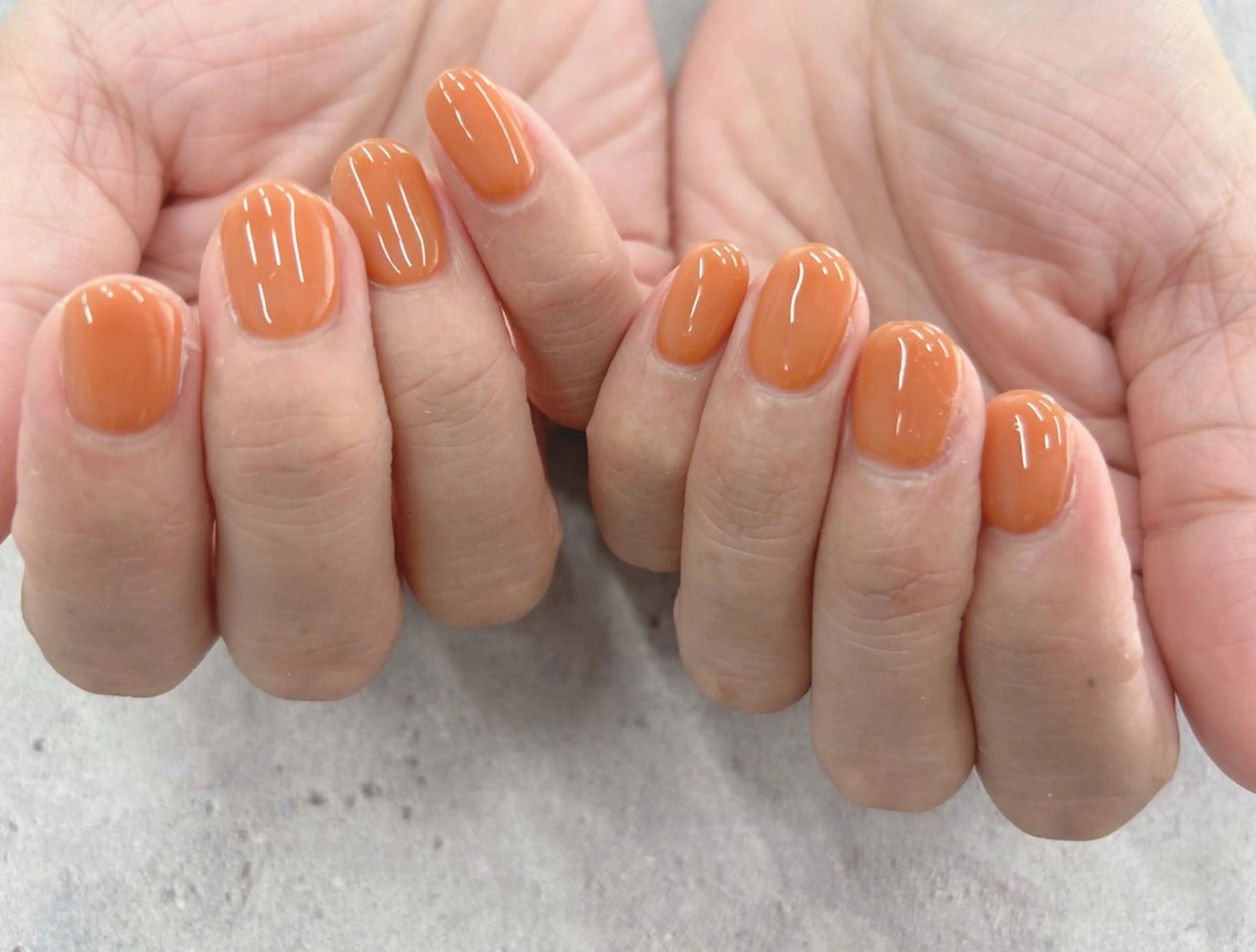 ネイル オレンジ ハンドネイル Nail Salon agré所属・agré ネイルサロン アグレのネイルデザイン