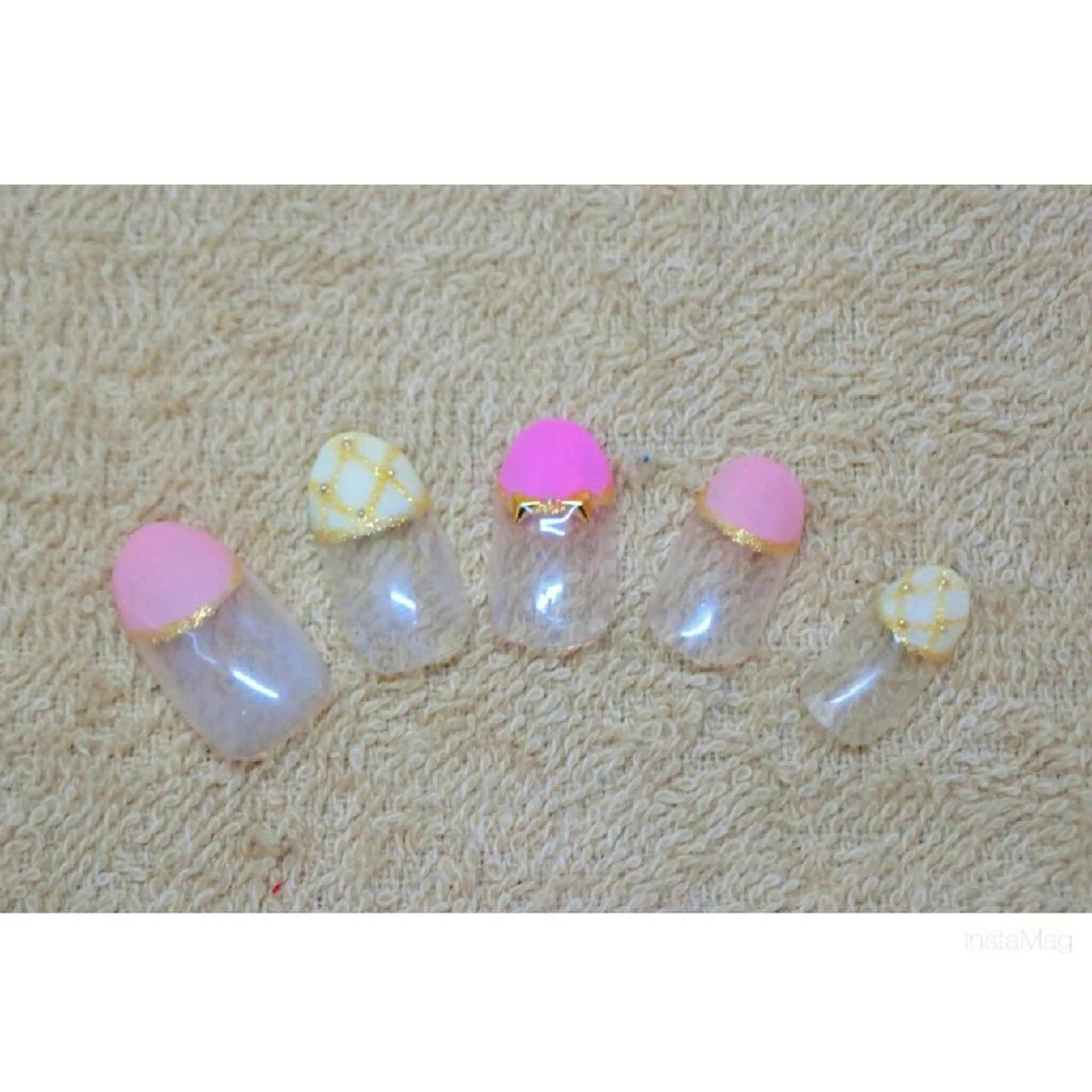 ネイル 痛ネイル/ワンホン/ フィルイン/長さだしのネイルデザイン