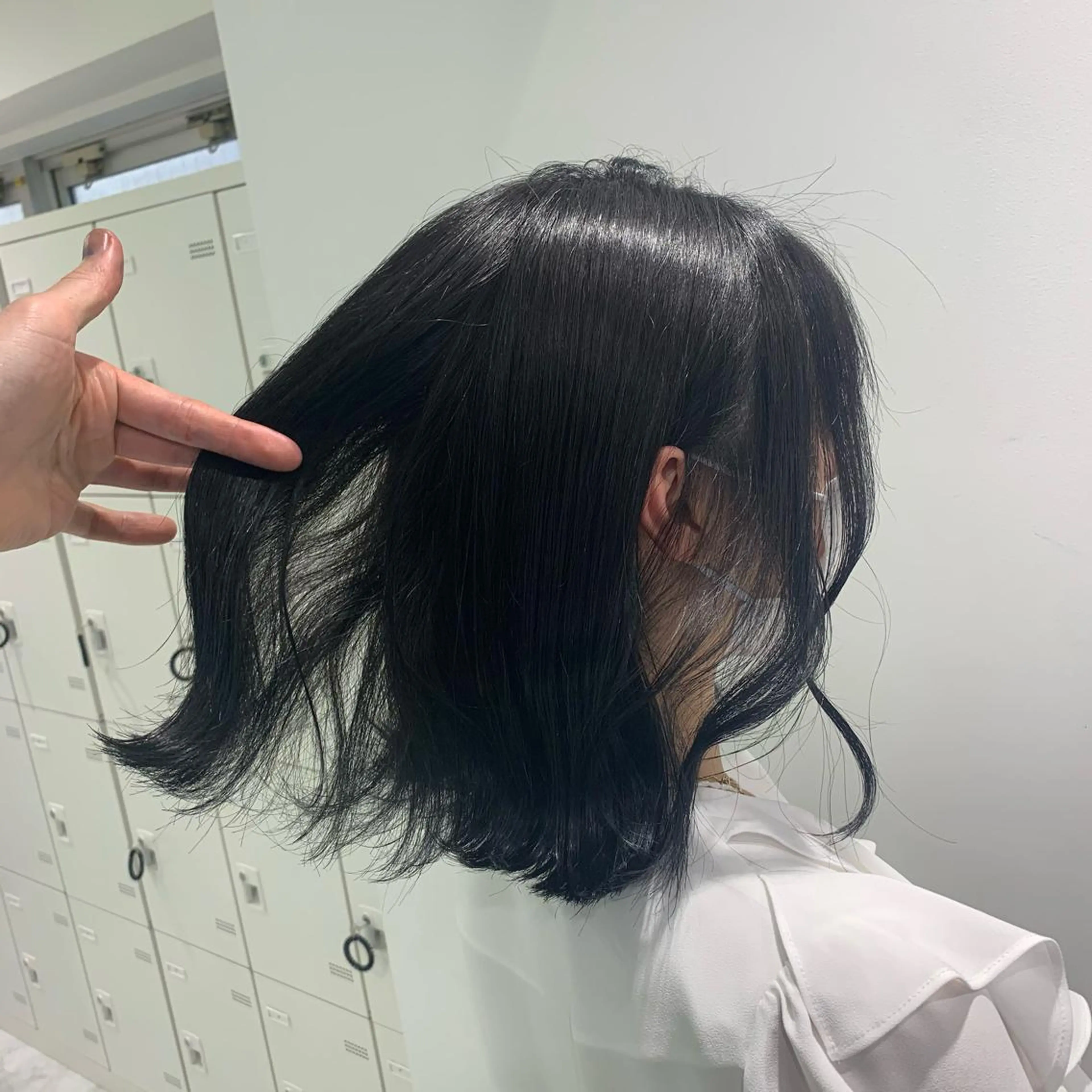 セミロング カラー パーマ ヘアアレンジ ネイル マツエク・マツパ 韓国風ベージュ🤎 赤みなし🌿横浜🤎のヘアスタイル