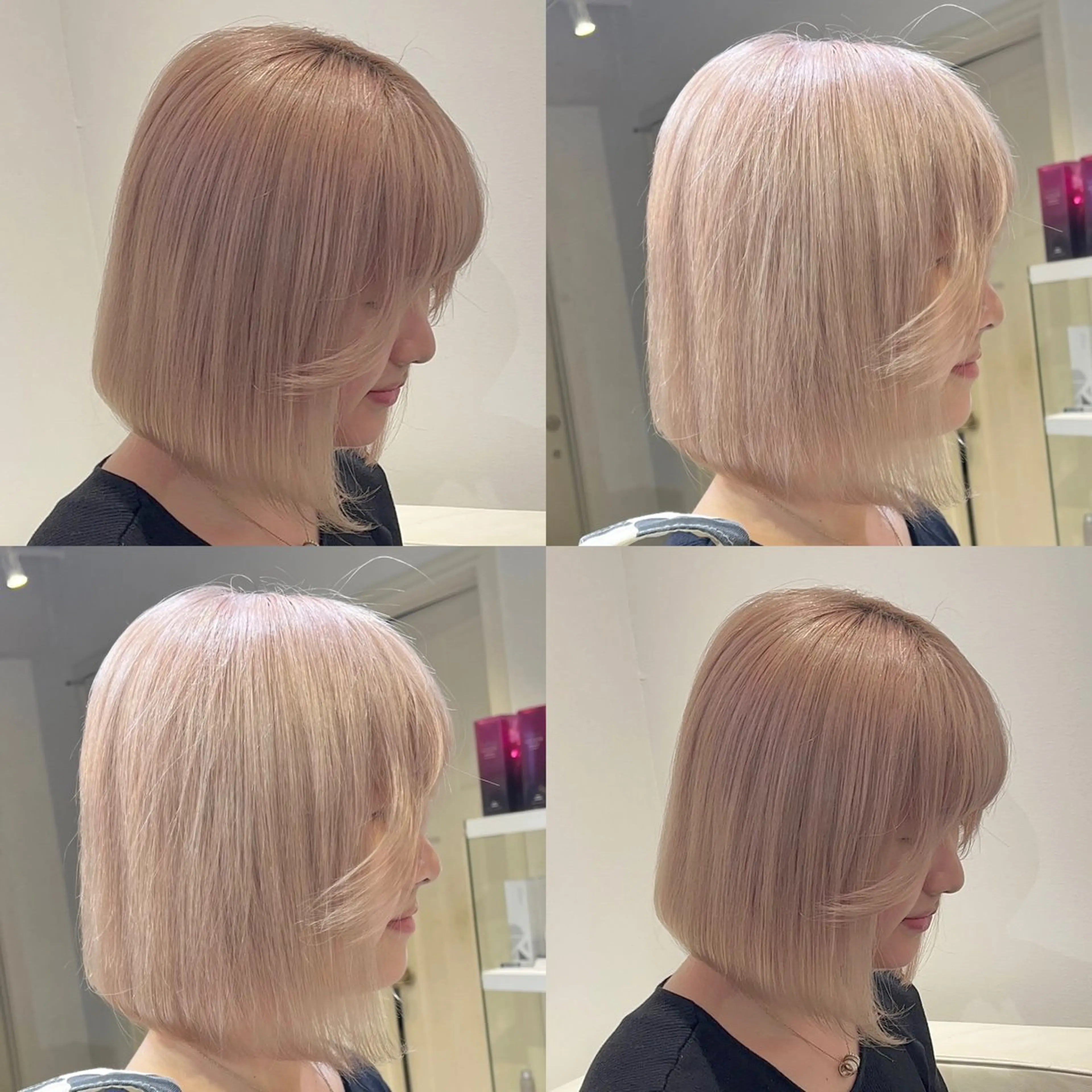 セミロング カラー ピンクカラー ヘアカラー トリートメント youres hair 髪質改善トリートメント&ヘッドスパ  新宿三丁目店【ユアーズヘア】所属・🦋透明感カラー 👑NODOKA🦋のヘアスタイル