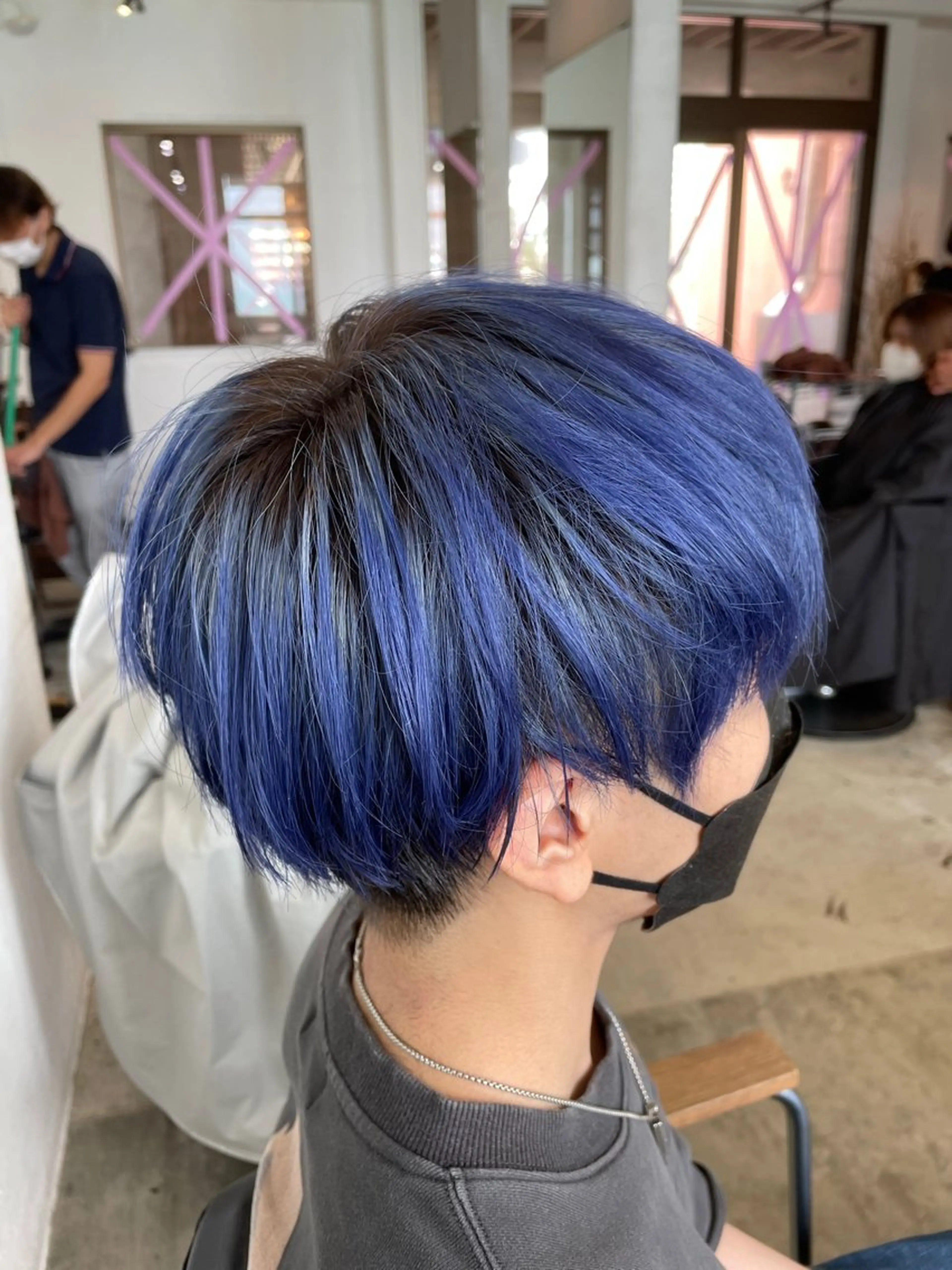 ショート カラー メンズ ヘアカラー 平良 那生のヘアスタイル