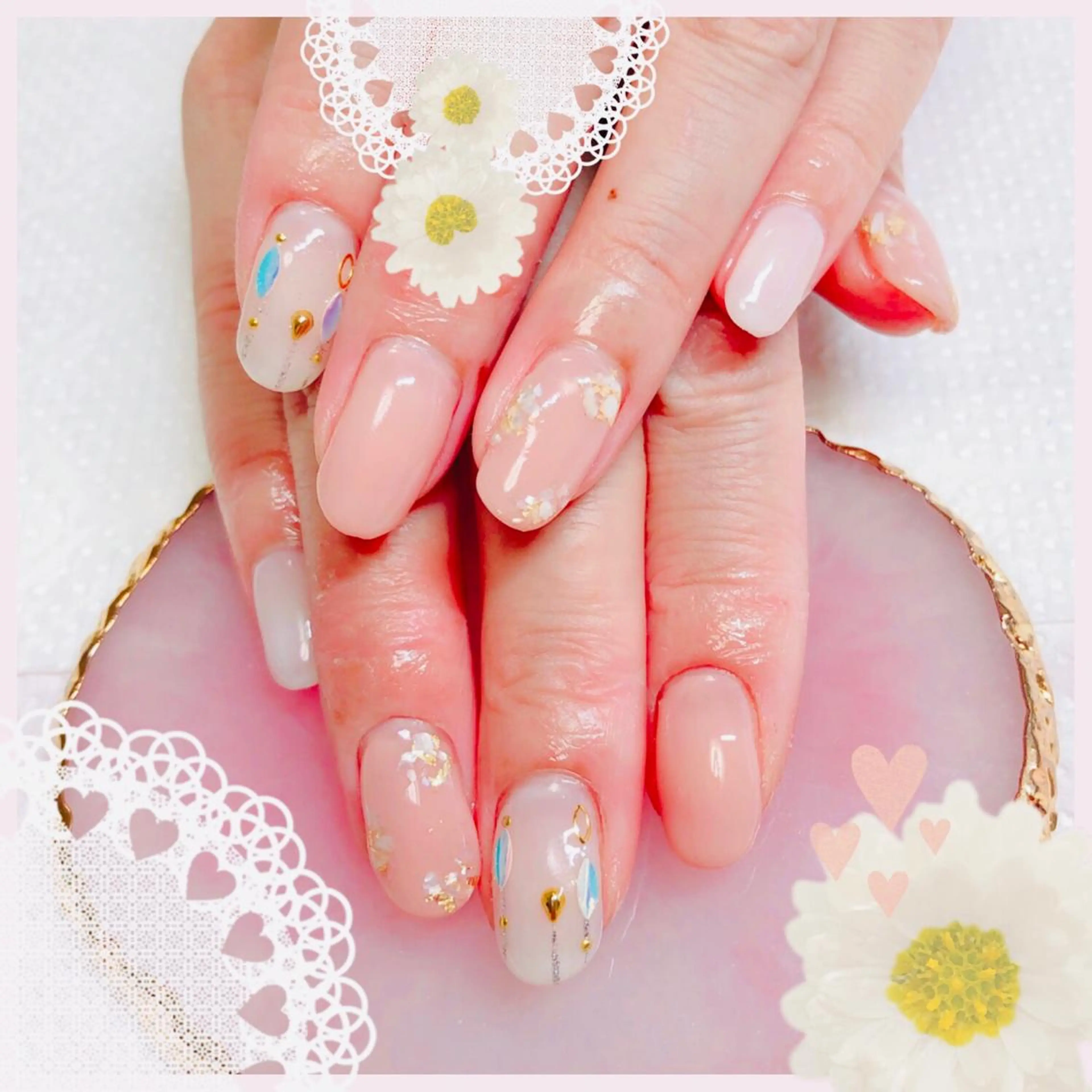 ネイル アートネイル ハンドネイル CROWN プライベートサロンのネイルデザイン