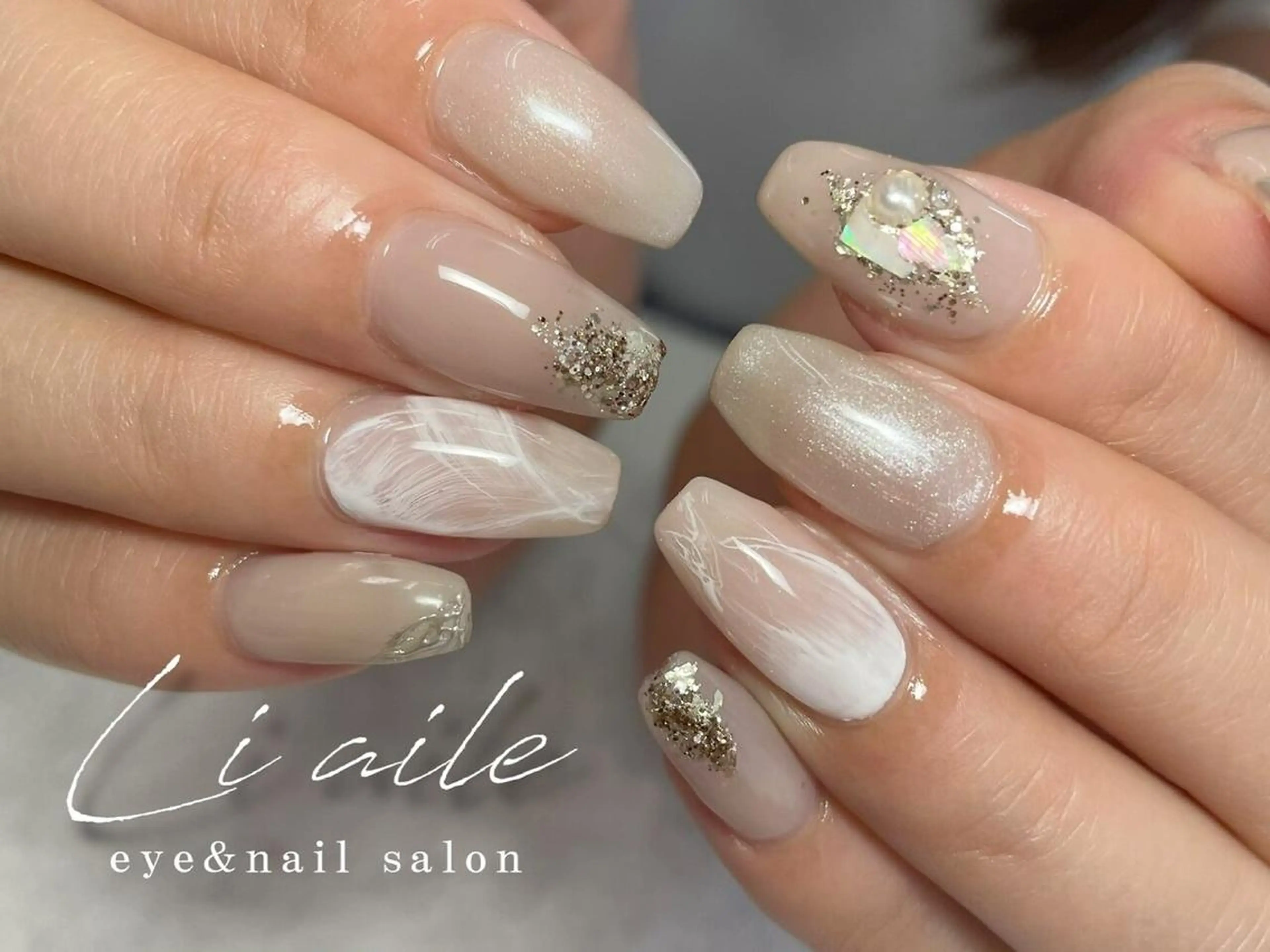 ネイル 持ち込み Li aile - eye&nailsalon -所属・Li aile 【リエル】上本町店のネイルデザイン