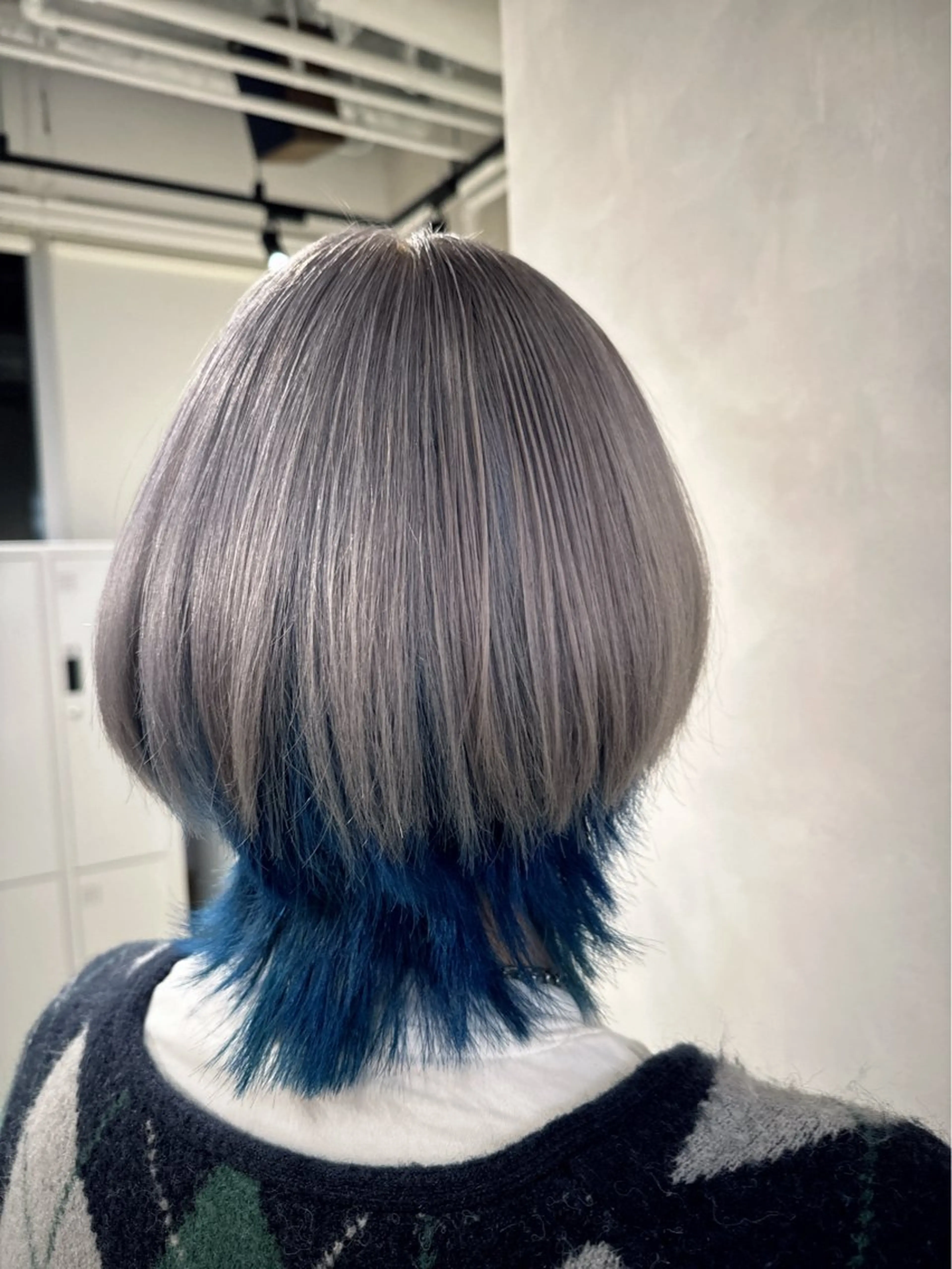 ミディアム カラー アクアカラー ブリーチ ブルーカラー ケアブリーチ デザインカラー カット ヘアカラー トリートメント 透明感カラー✨艶髪 制作🌱山根あゆみのヘアスタイル