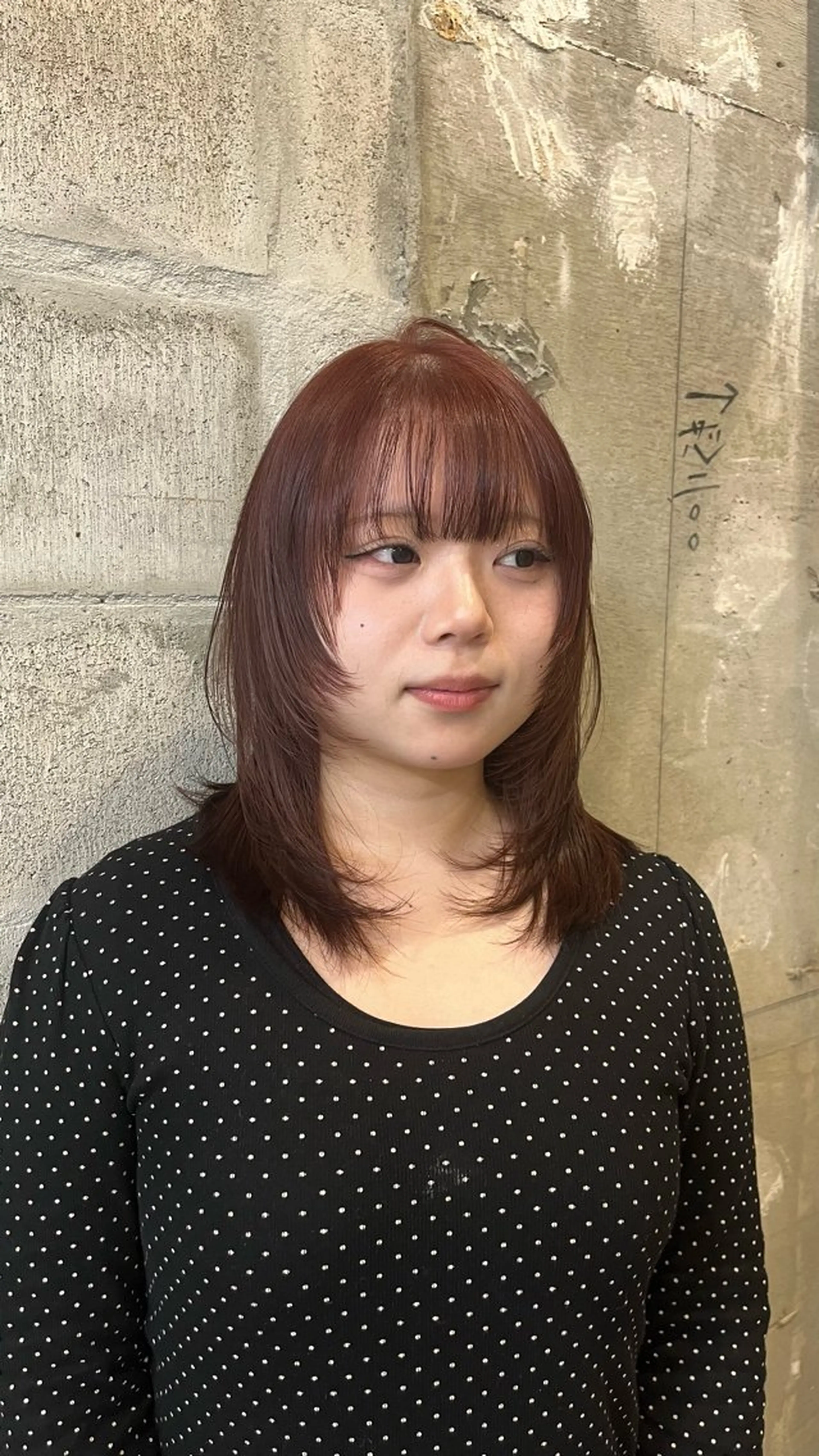 セミロング カット ヘアカラー riko／ SYS by fitのヘアスタイル